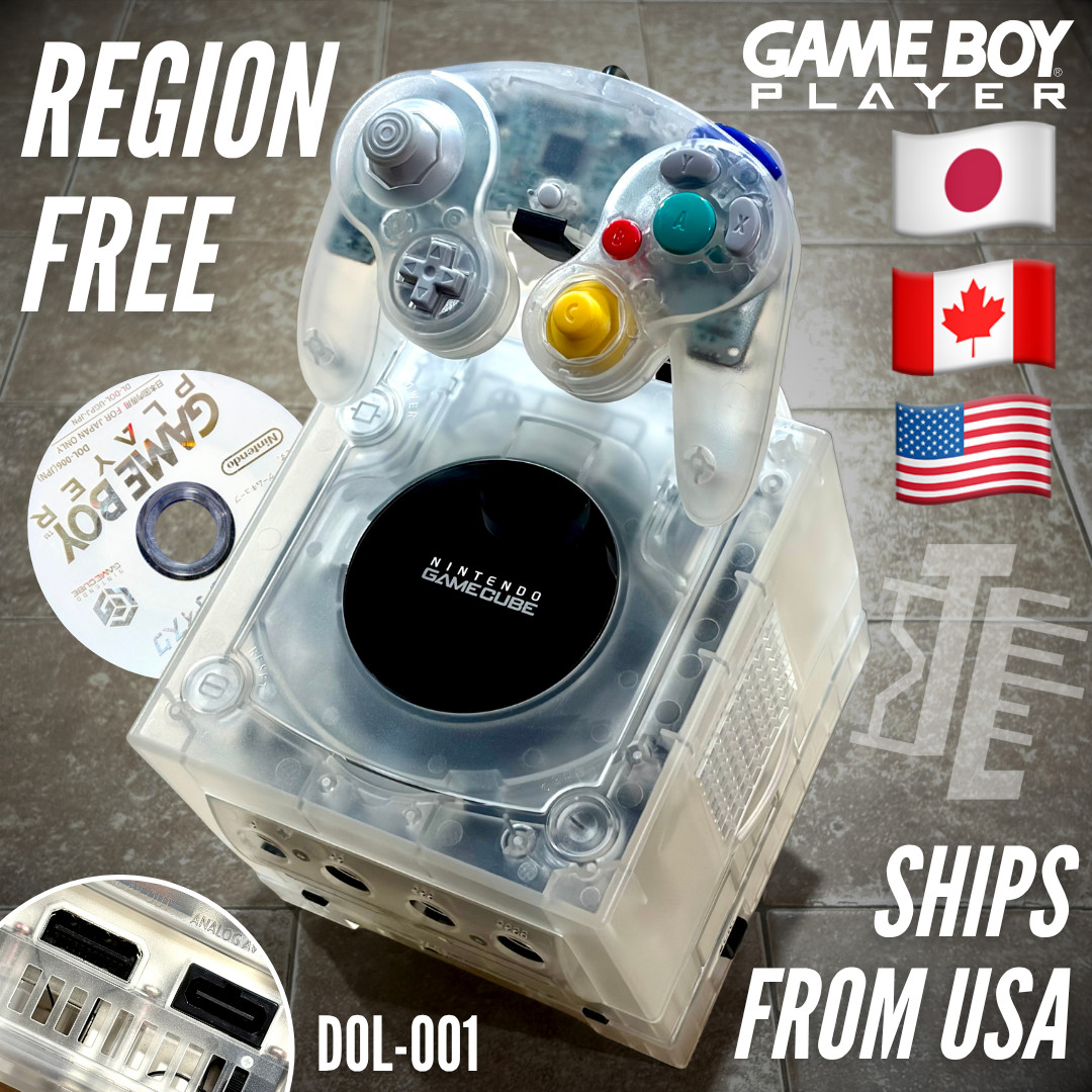 Nintendo GameCube REGION FREE Game Console + Game Boy Player + Disc Custom Bundl