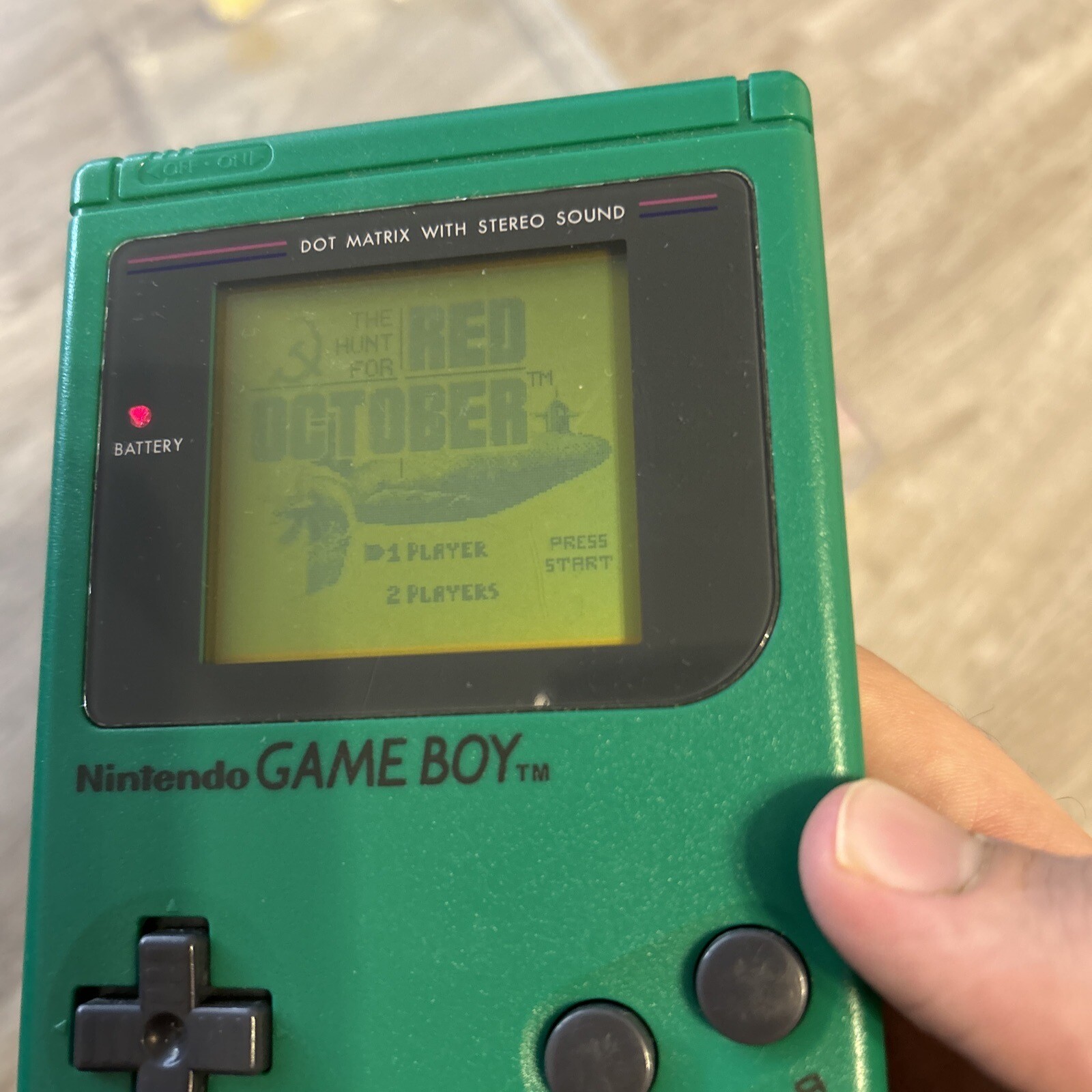 Nintendo Game Boy DMG-01 Green Original Retail Plastic Case HW-USA-3 TESTED