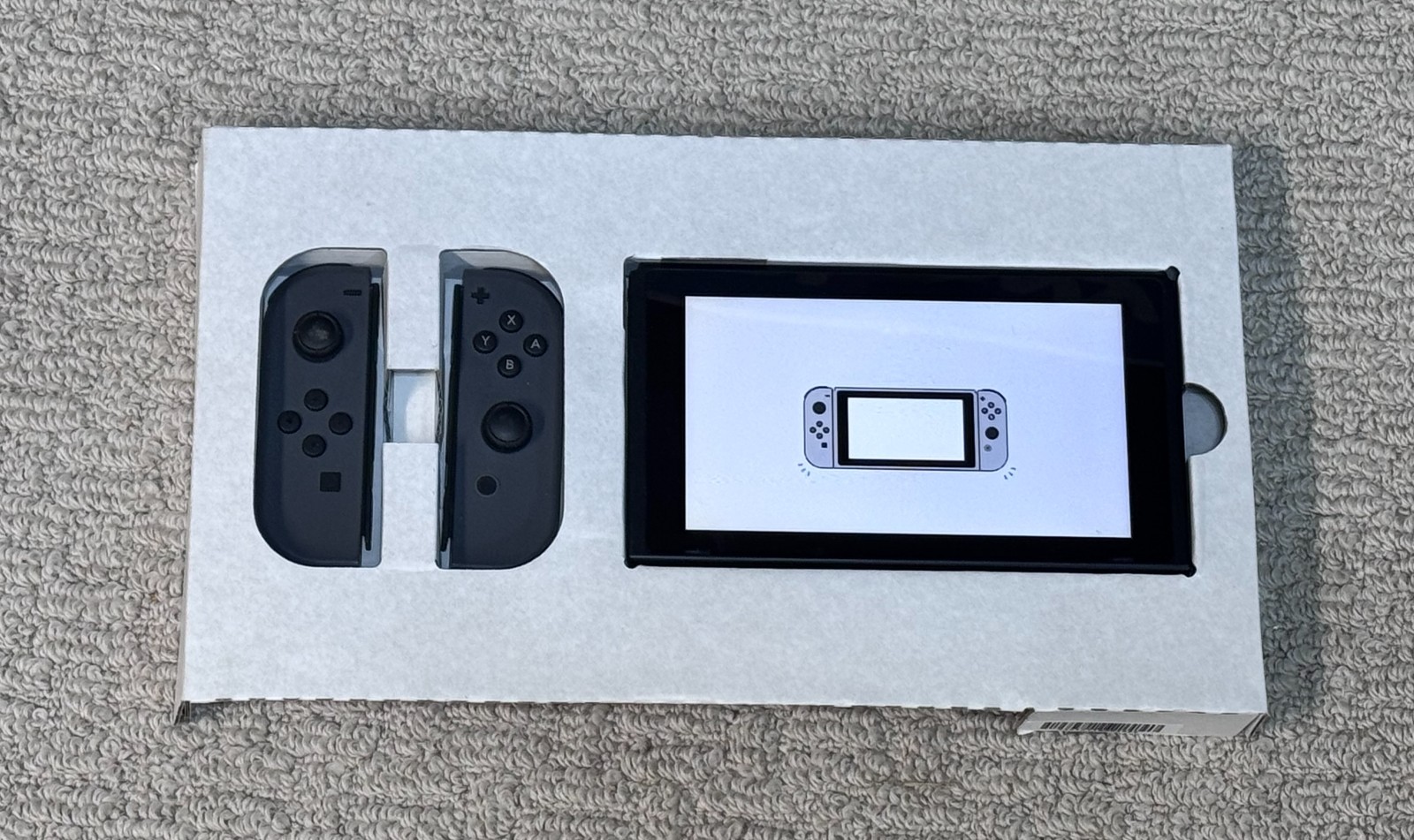 Nintendo Switch Boxed Console w/ Gray Joy-Cons, Dock & Charger – System