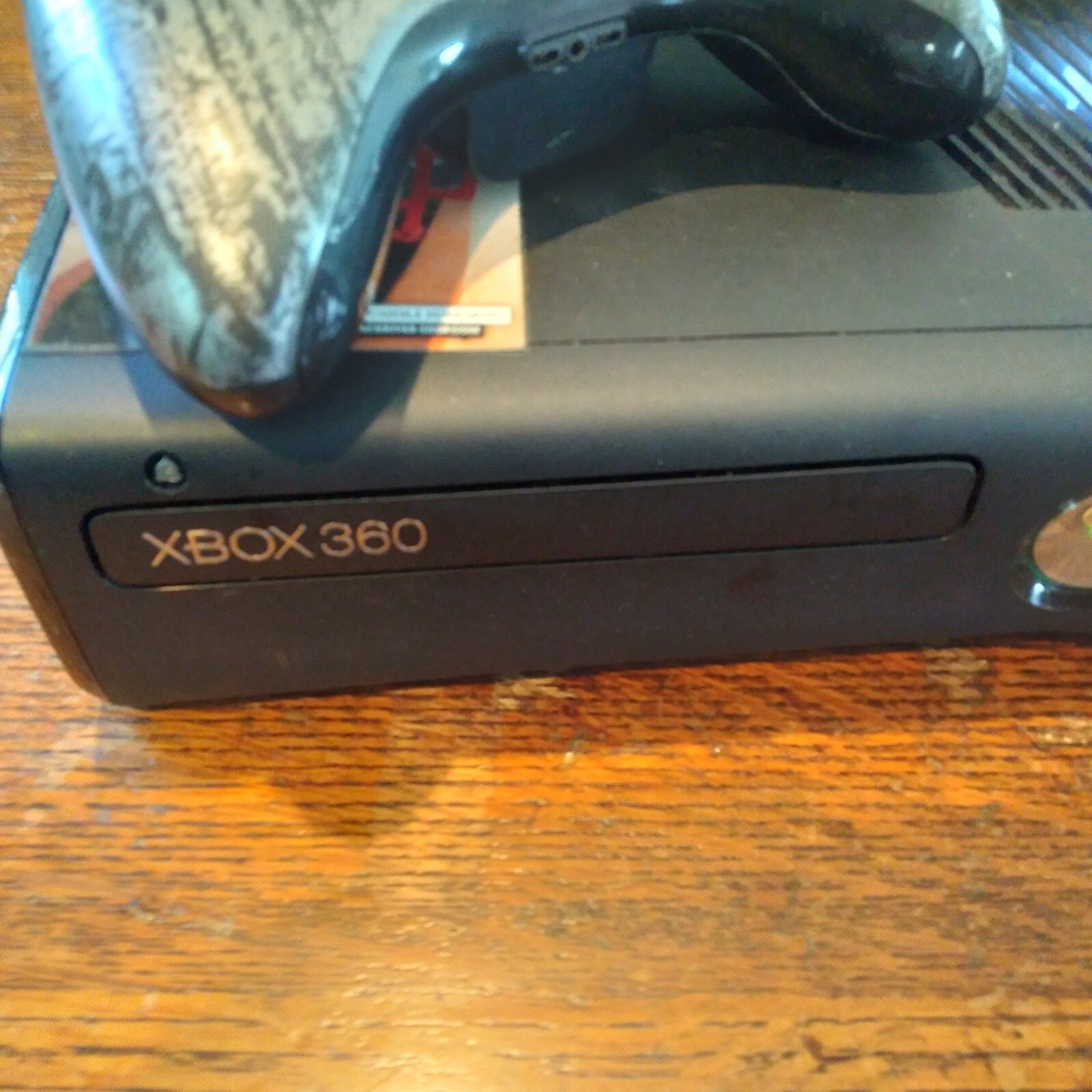 XBOX 360 + 2 Controllers & 8 Games including GTA 5 Atomic Code, Power Supply