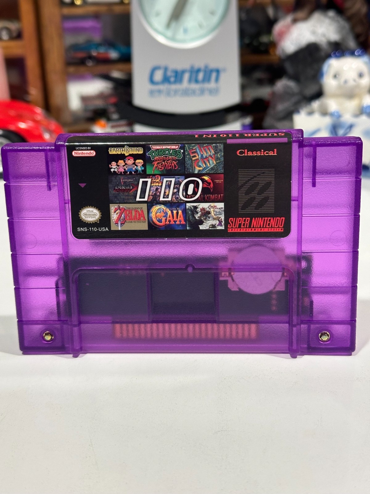 110 in 1 Classical Multi Game Cartridge for Super Nintendo SNES Tested Works