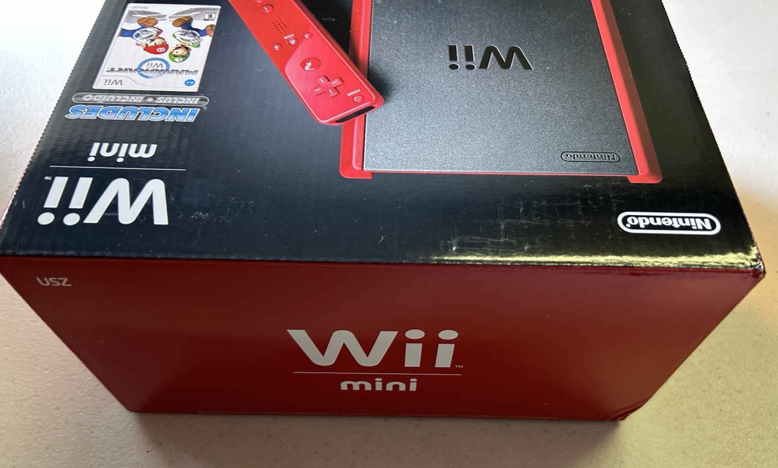 Nintendo Wii Mini Black Red Console Mario Kart Bundle Factory SEALED BRAND NEW