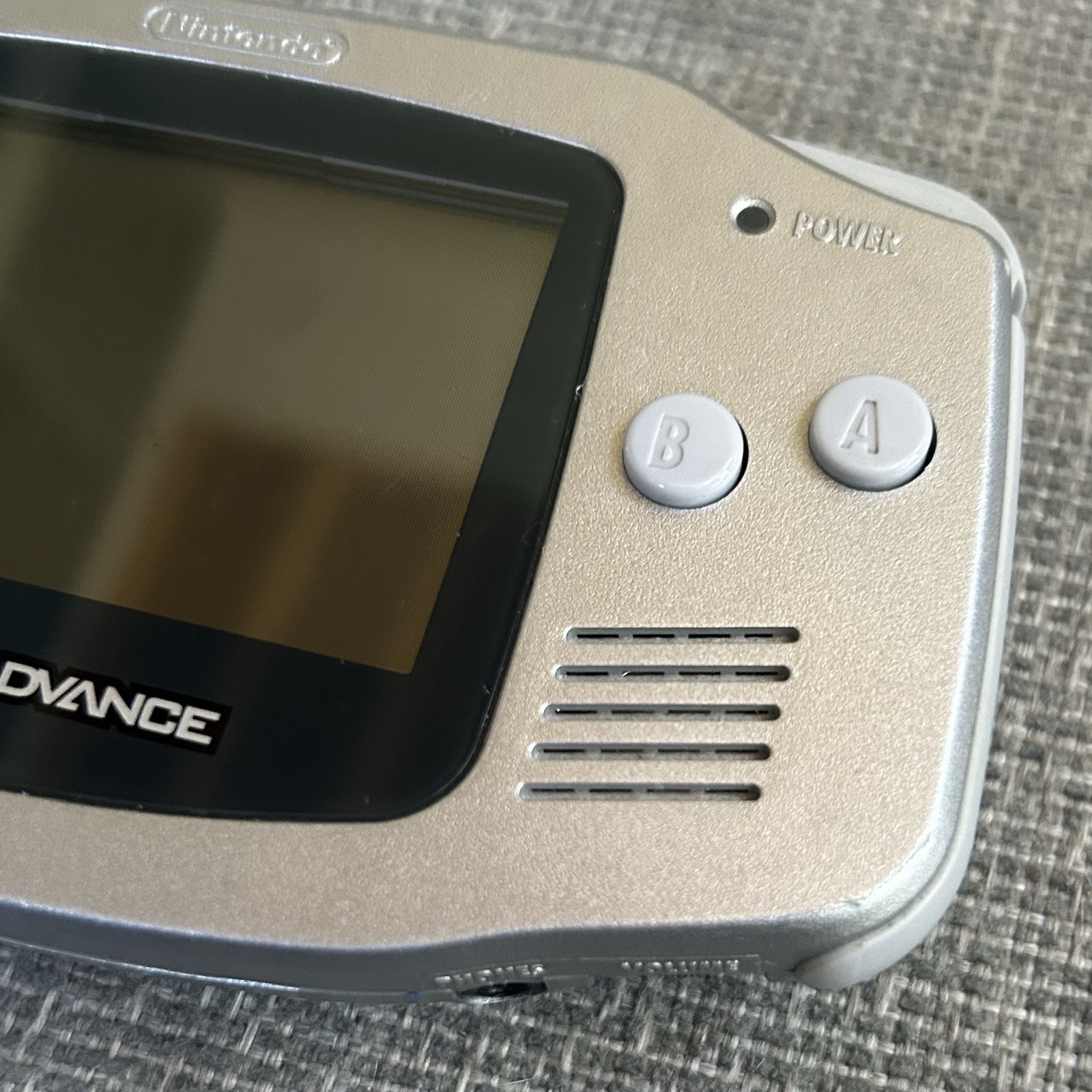 Nintendo Gameboy Advance GBA Platinum Silver Handheld Console AGB-001 Tested