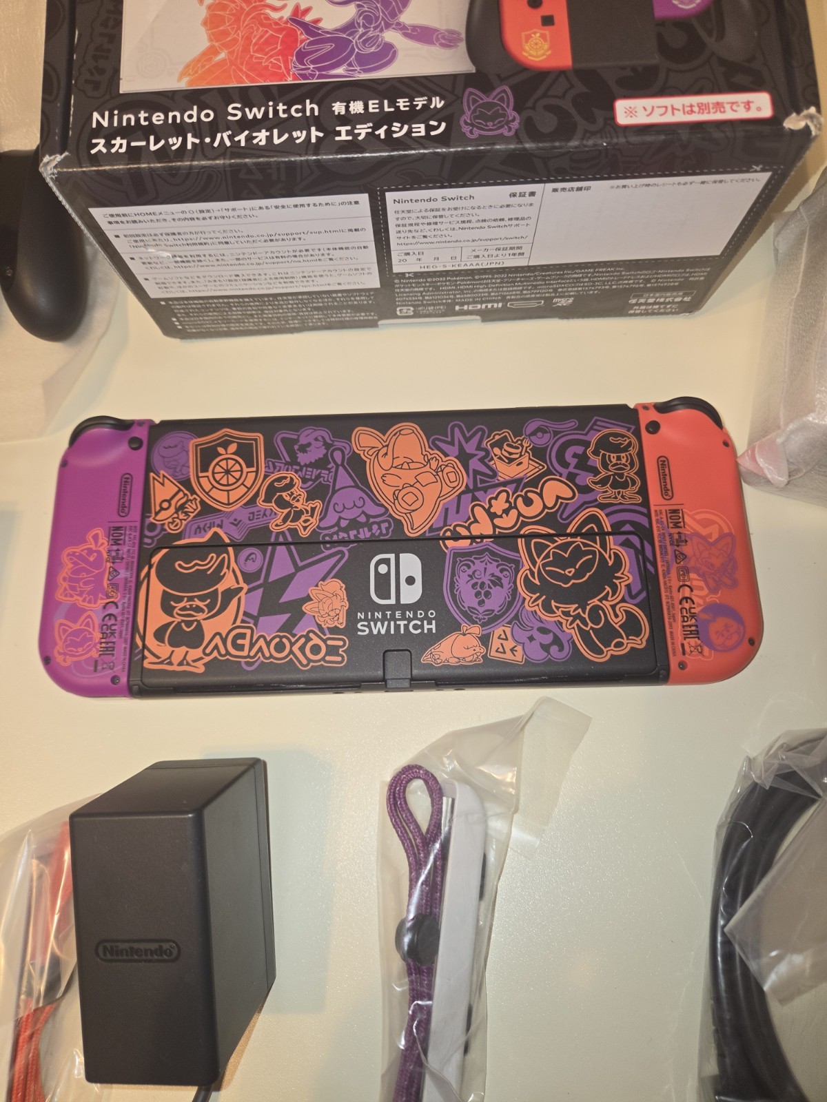Nintendo Switch OLED Pokémon Scarlet & Violet 64GB Read Description JPN