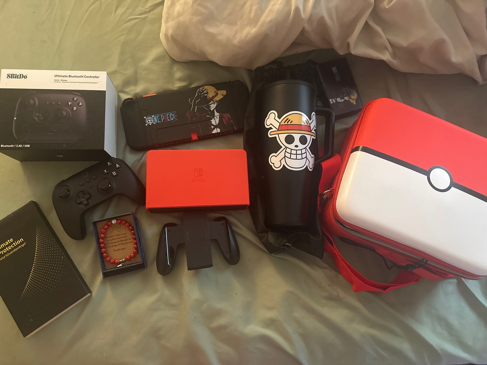 One Piece Nintendo Switch OLED Mario Red Edition 64GB (Read Description)