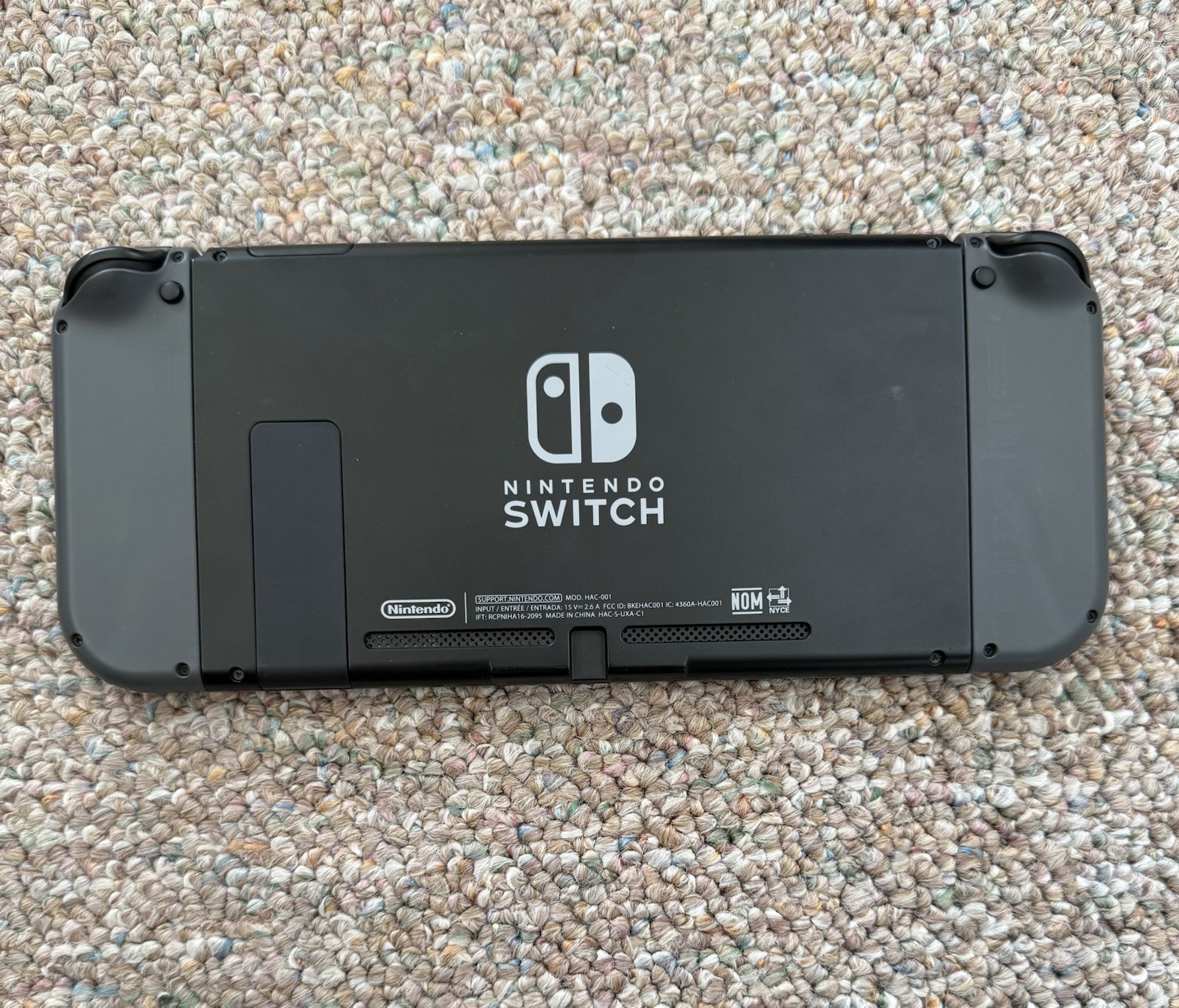 Nintendo Switch V1 HAC-001 Console Bundle Dock Gray Joy-Cons OEM Cables Tested
