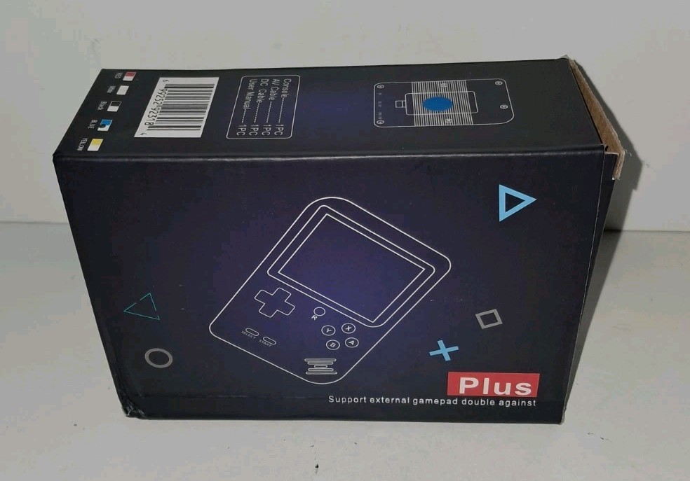 New! Game Box Plus Handheld Blue Console Gaming System – 400 Preloaded Games