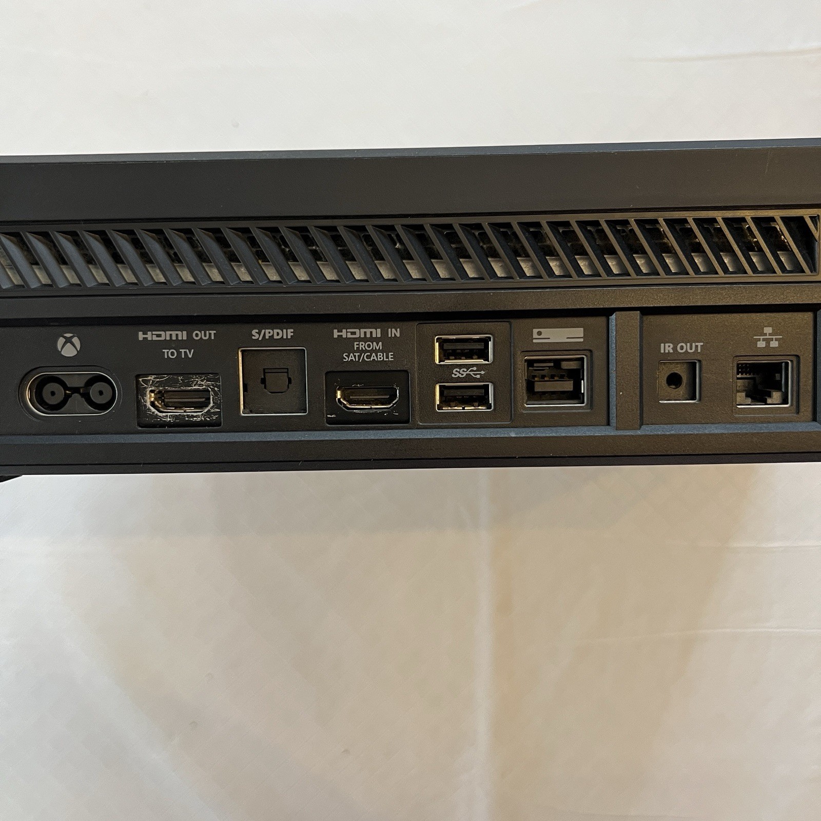 Microsoft Xbox One Black 500GB 1540 Bundle Power Cord + Controller 1537 Tested
