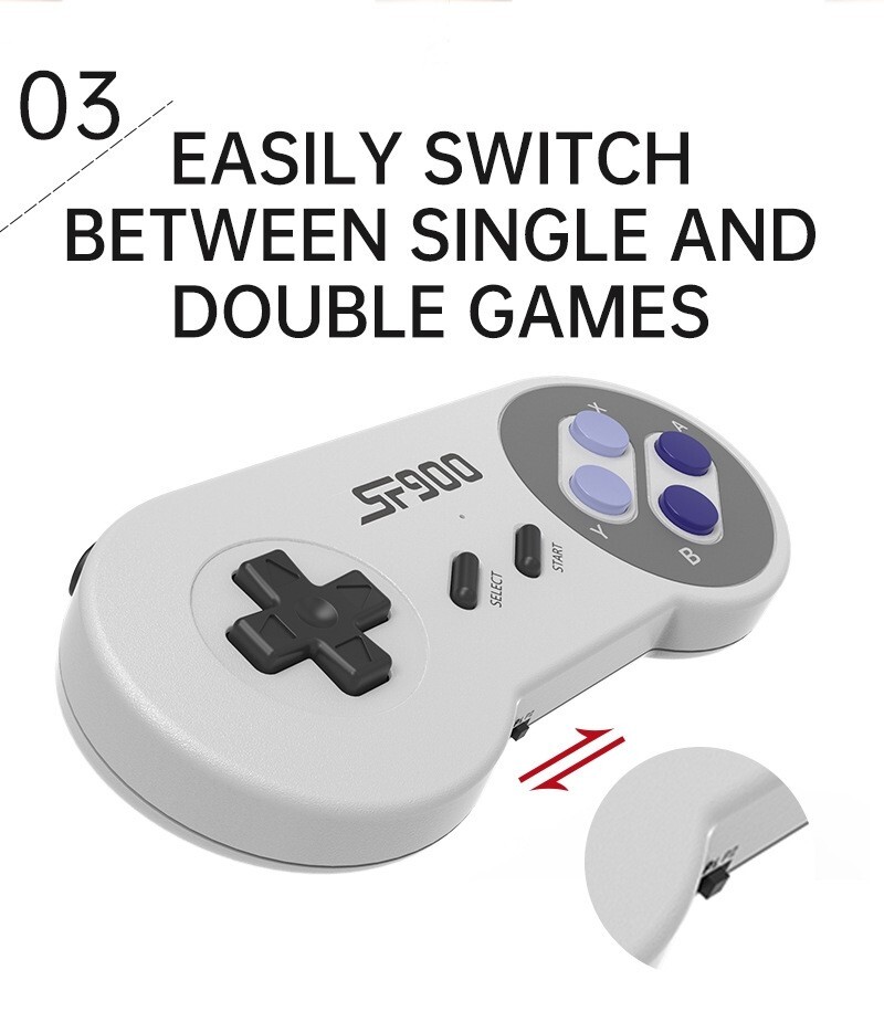 Game Console Retro Sf900 Video Wireless Games Stick Hd 2.4 5000