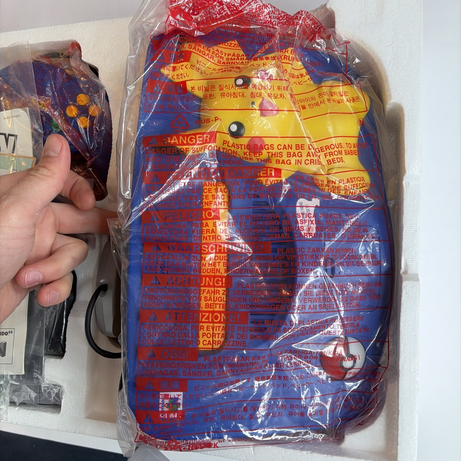 UNUSED MINT OPEN BOX Nintendo 64 Pokemon Special Pikachu Edition N64 COMPLETE