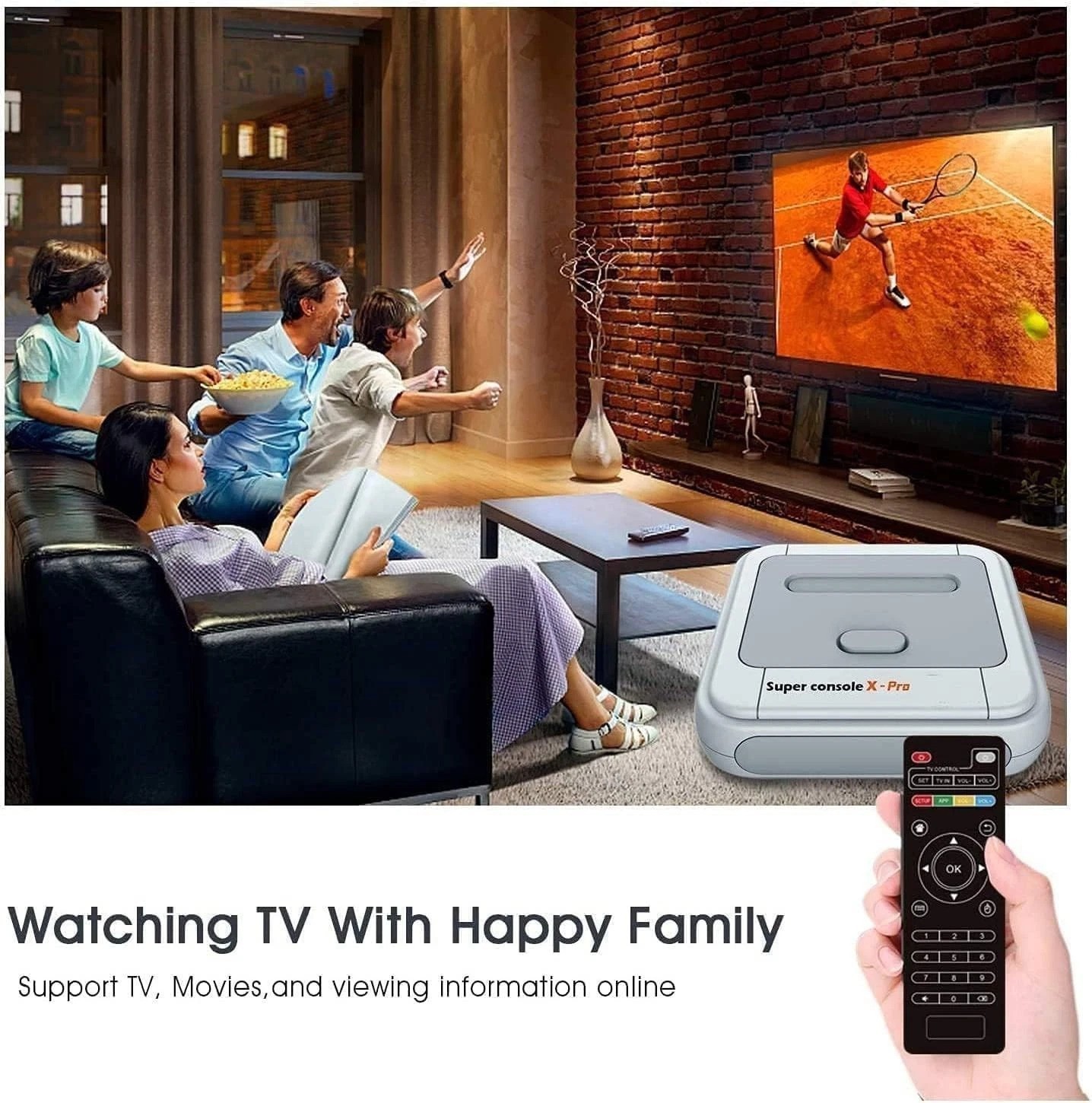Compact Super Console X Pro: 4K Video & 5 Player Multiplayer Adventure Awaits!