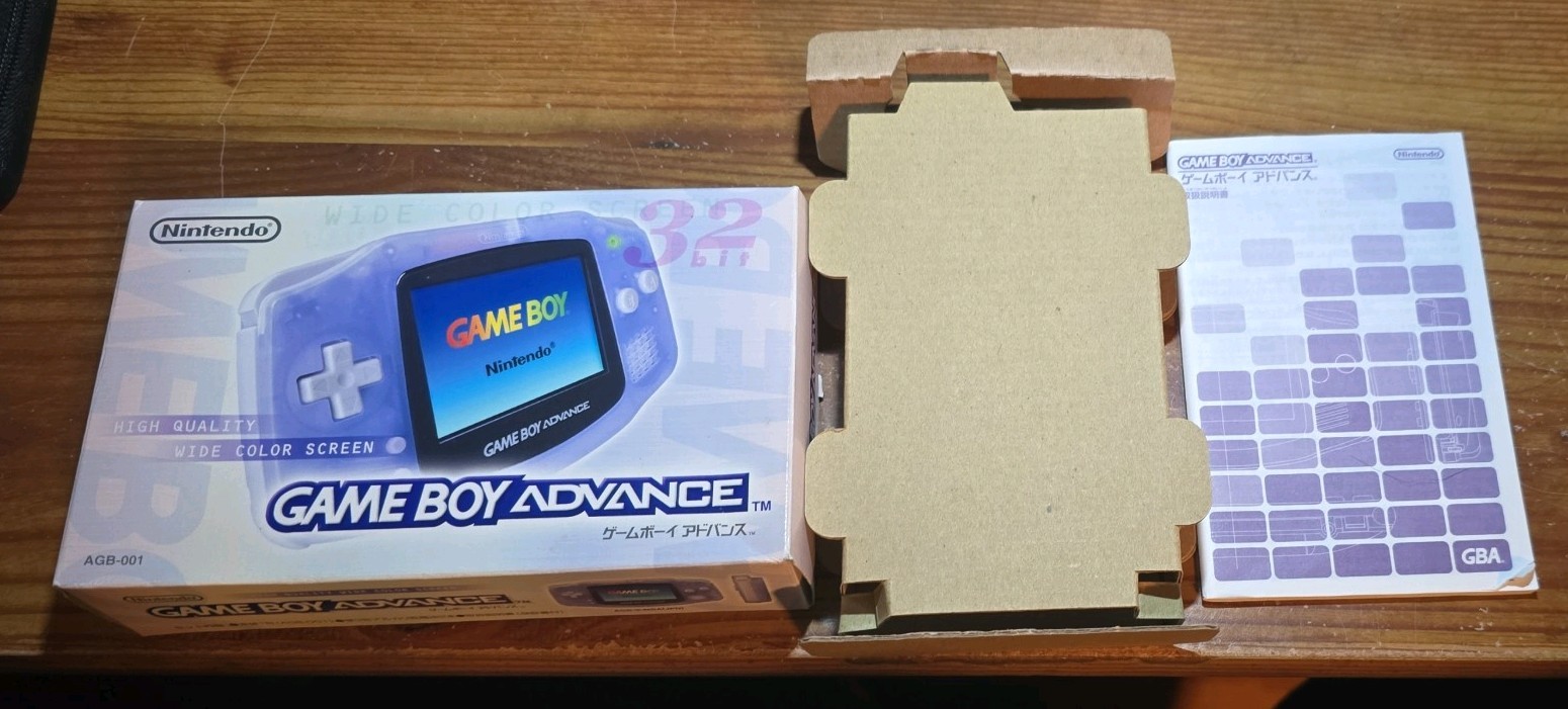 GameBoy Advance Box Only for Console Nintendo Japanese Milky Blue.