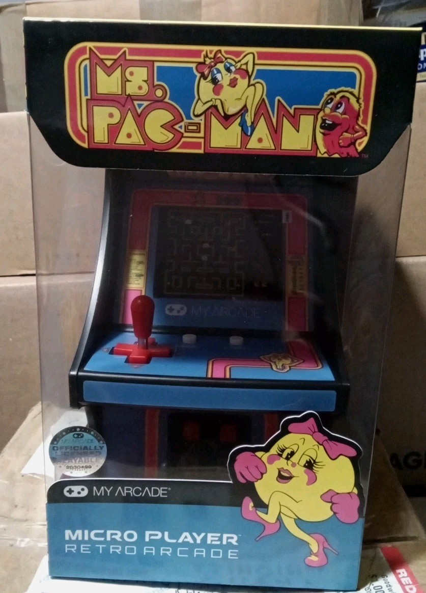 My Arcade Ms.Pac-Man Micro Player – Blue/Pink. New Sealed Box. Retro. Cabinet