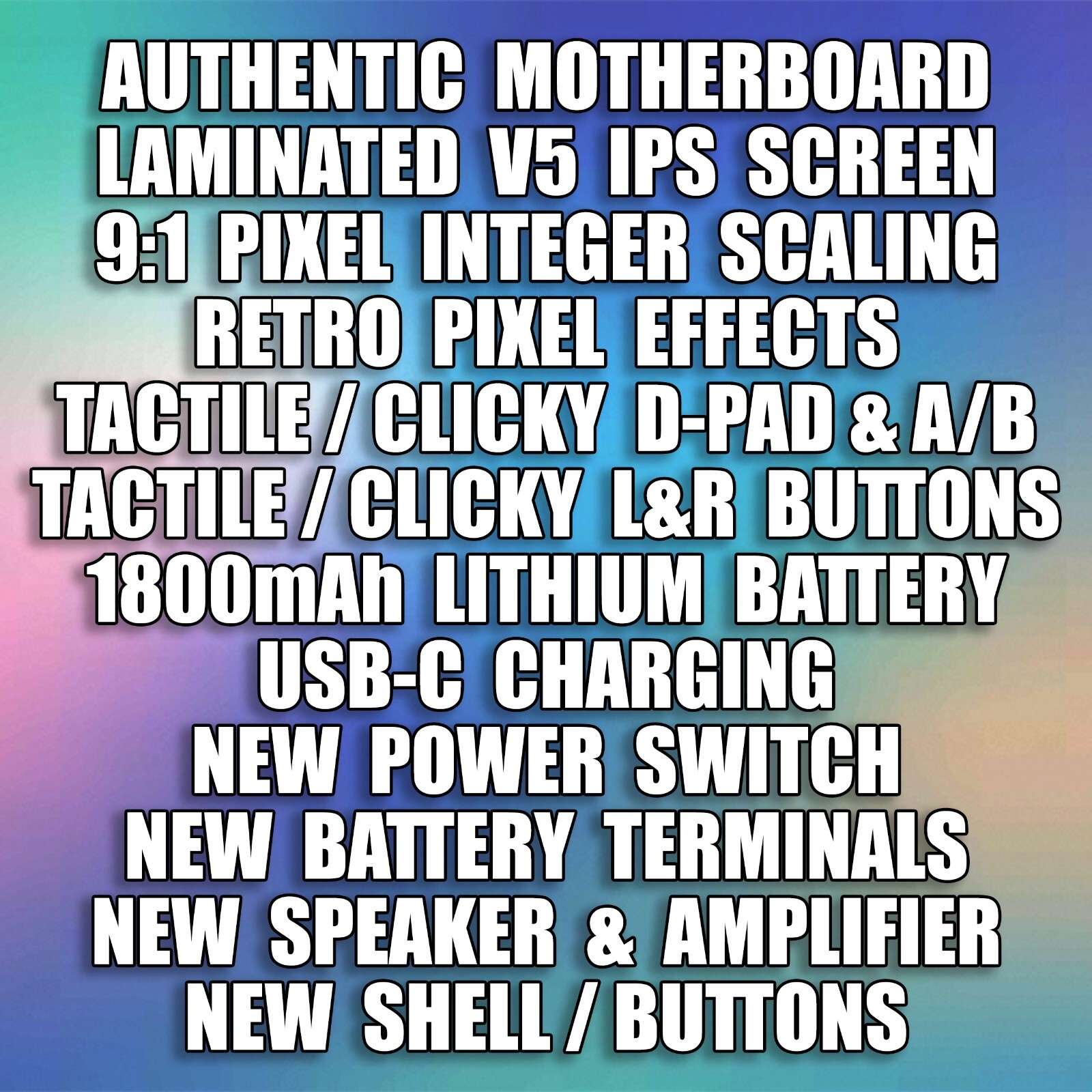 Gameboy Advance Laminated Backlit V5 IPS LCD Screen GBA Game Boy Nintendo Custom