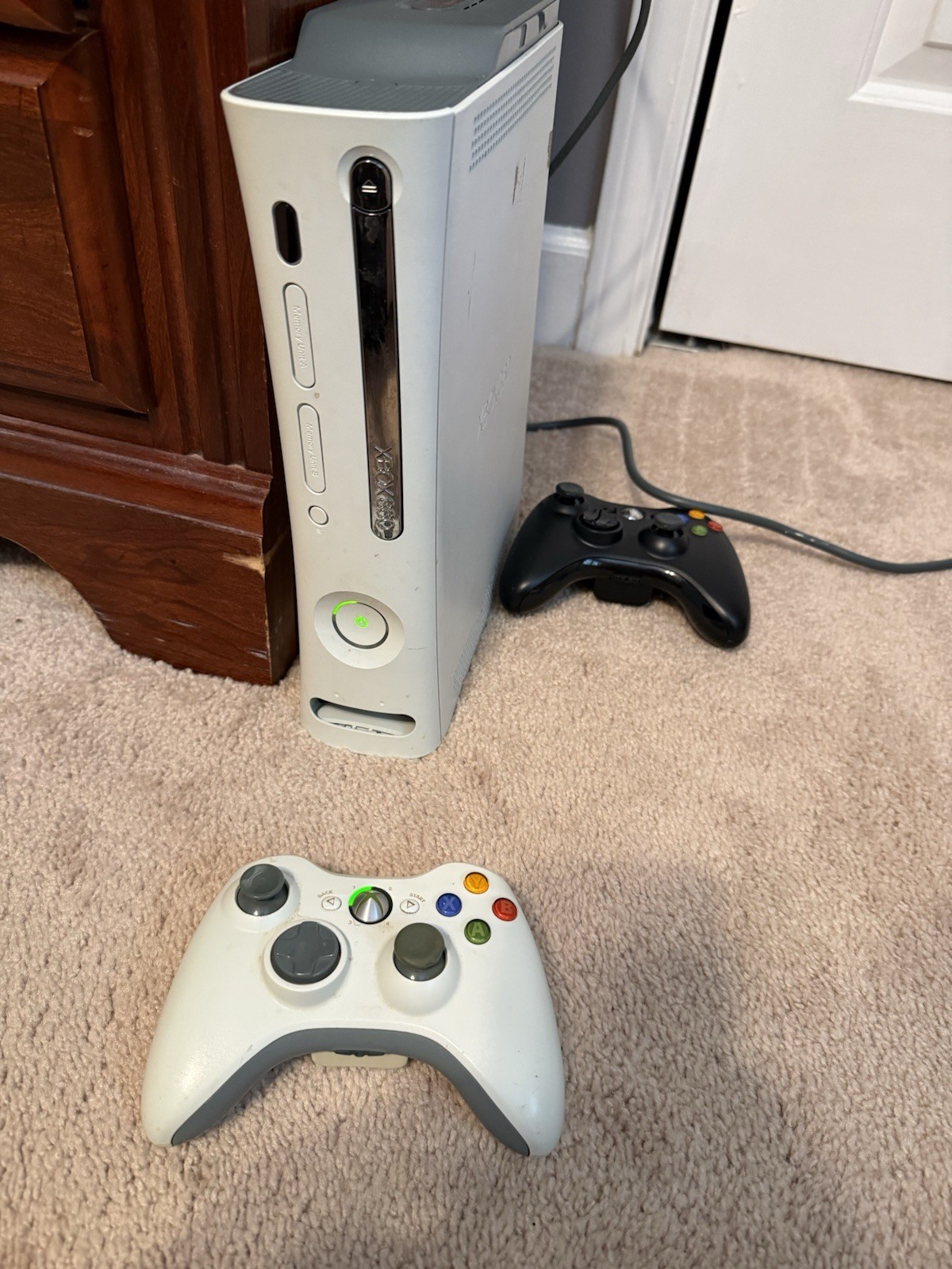 Microsoft Xbox 360 Console With Two Controllers Tested Working