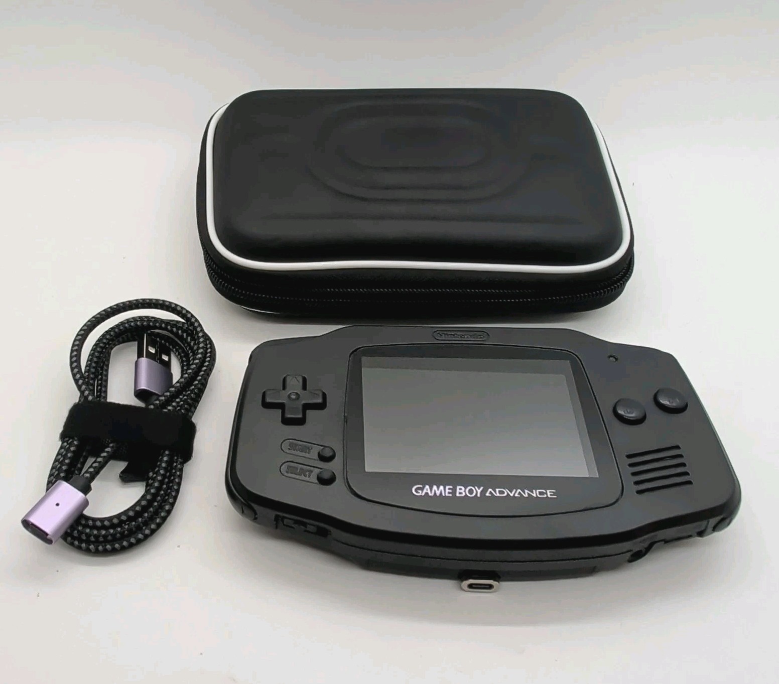 Game Boy Advance GBA IPS V5 Backlit USB Rechargeable Black out Mod Handheld