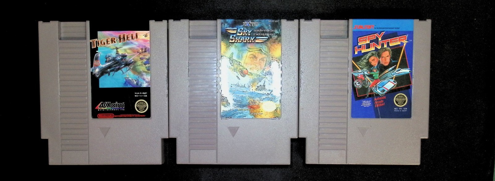 NES Bundle of Tiger Heli, Sky Shark, Spy Hunter