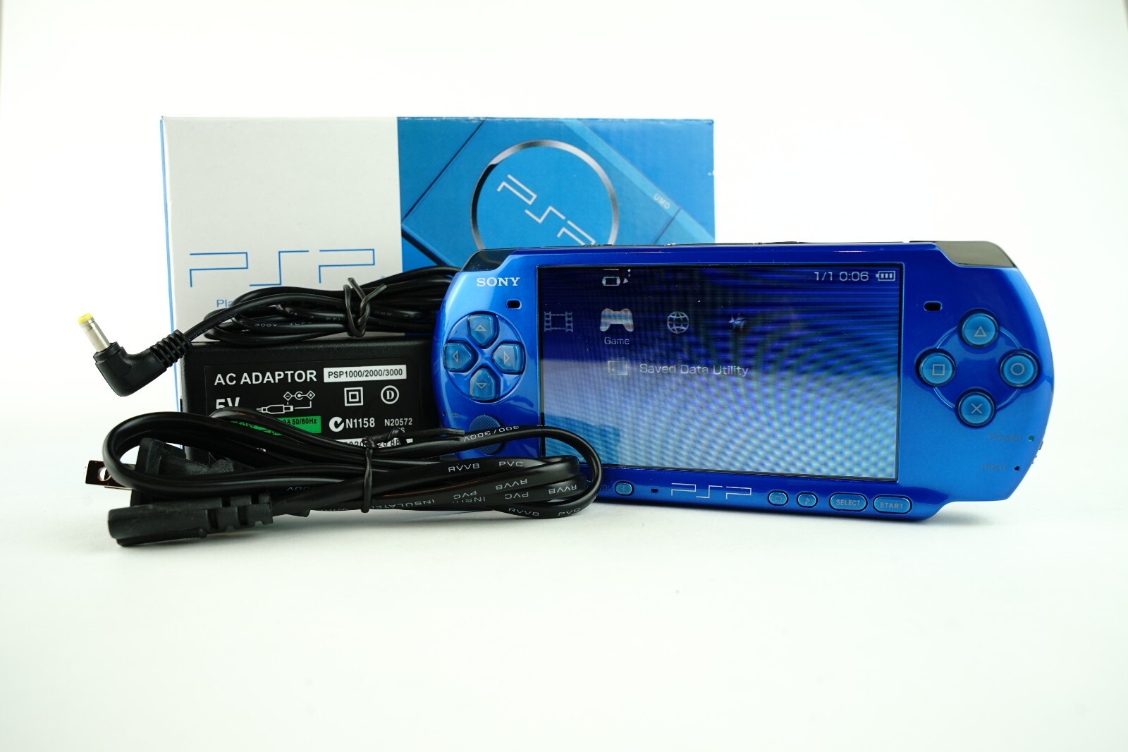 Sony PlayStation PSP 3000 & Charger REGION FREE NEW BATTERY / Box / New Shell