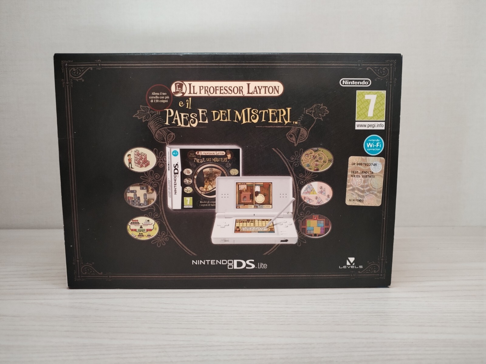 Nintendo Ds Lite Console Professor Layton And The Country Of Mister Pal Italiana CIB
