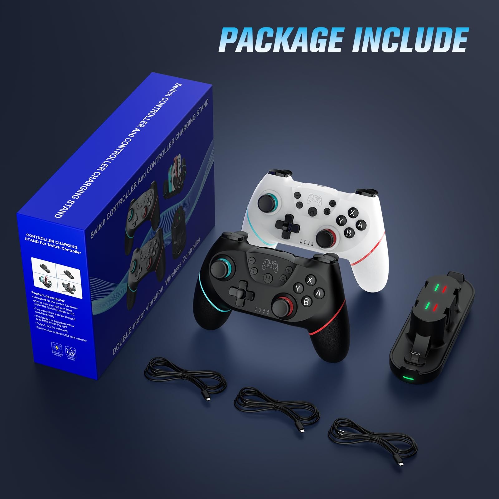 VidPPluing 2 Pack Switch Controllers with Charging Dock, Switch 2 Controller …