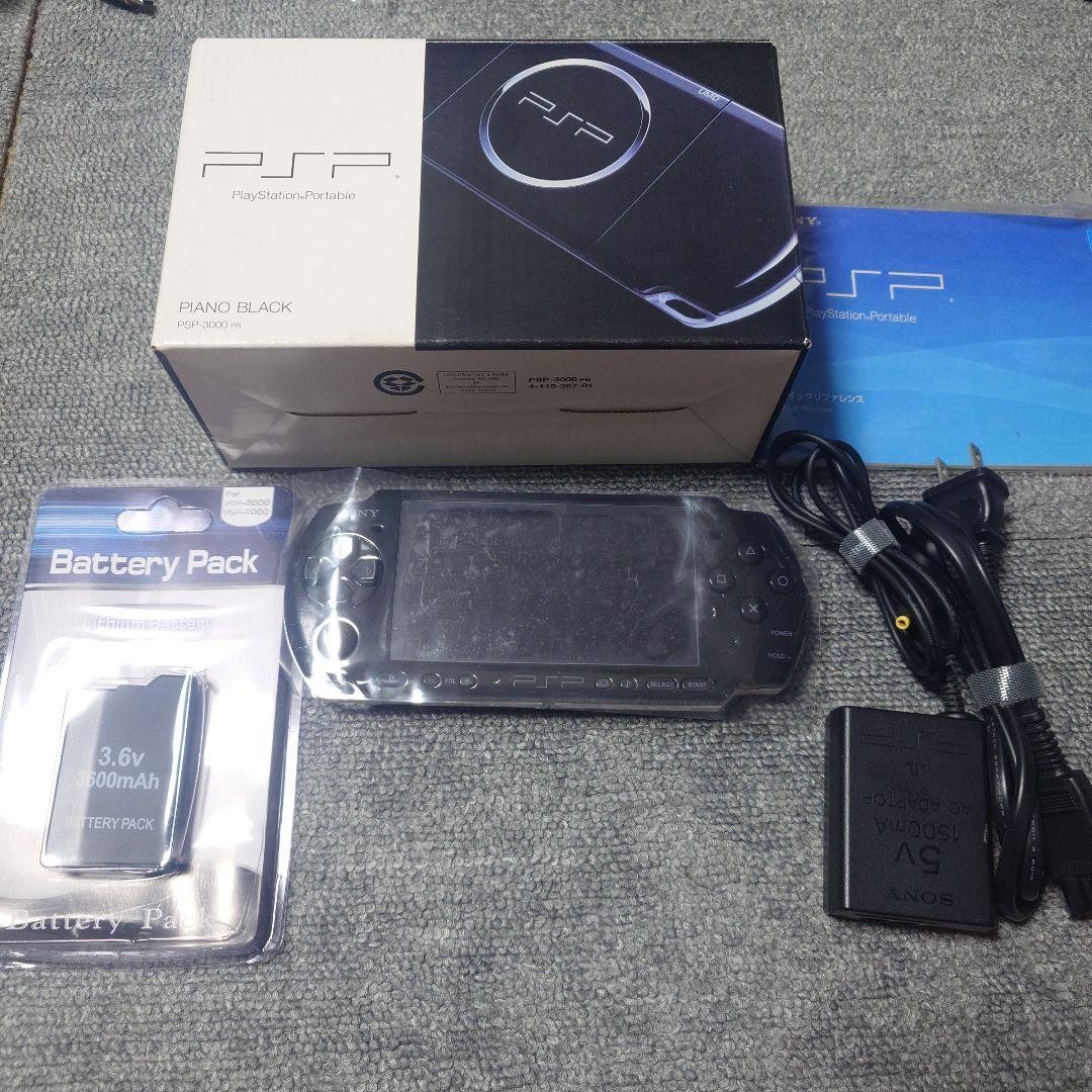 Sony PSP-3000 Piano Black Console Tested Working Boxed New Battery Japan