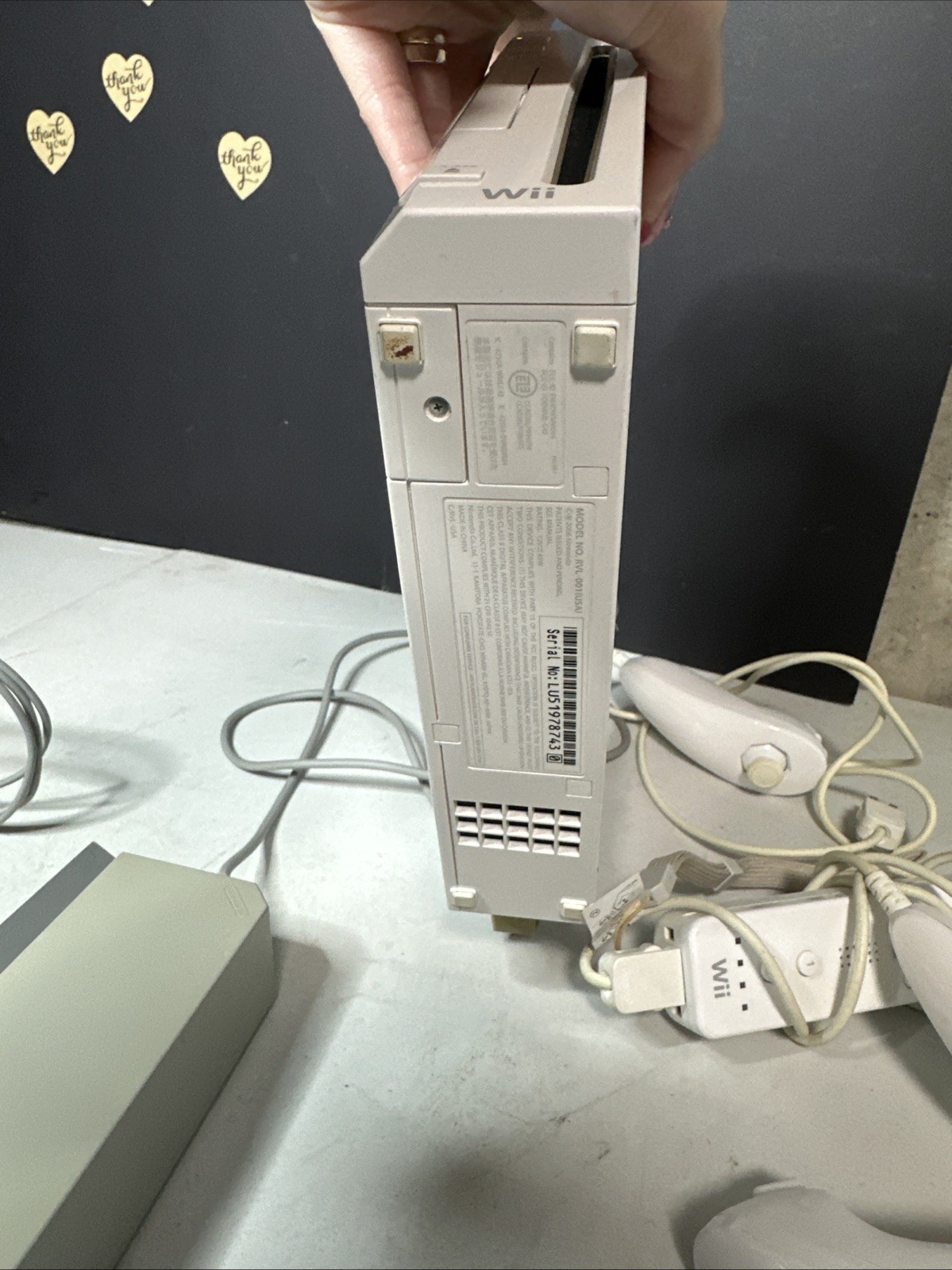 Nintendo Wii Bundle w/ 2 Remotes, Nunchuks, Cables
