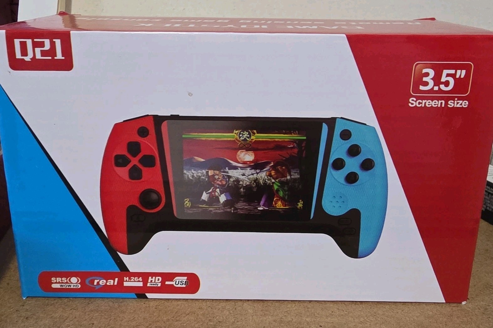 Q21 Handheld Game Console 3.5” Screen Retro Portable Gaming System New
