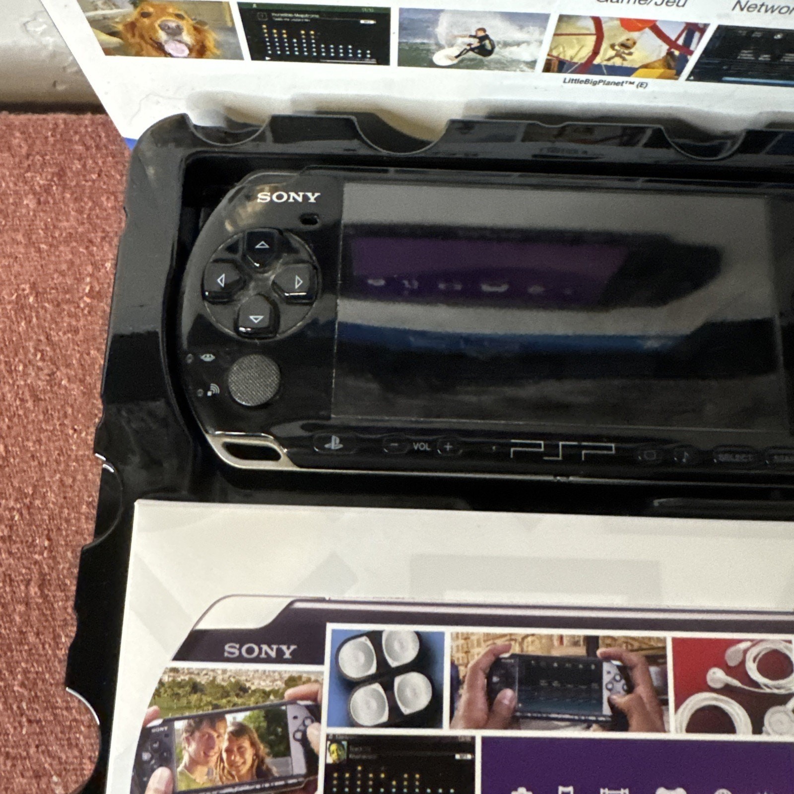 Sony PSP-3000 Launch Edition 64MB Black W/box Tested (No Battery Or Charger)