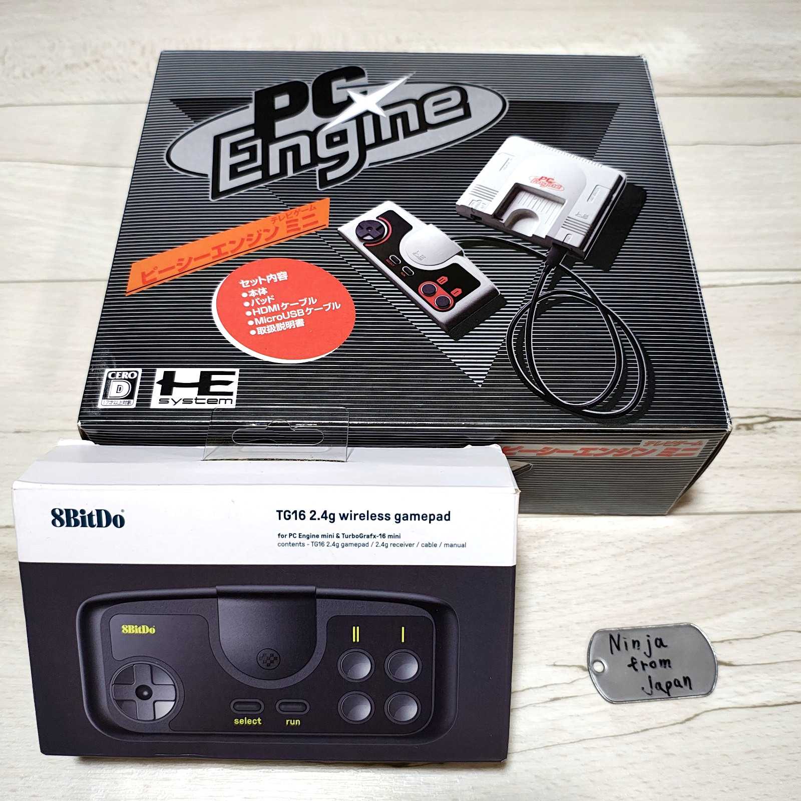 PC Engine mini TurboGrafx-16 Konami Japan Console with 8BitDo Wireless Gamepad