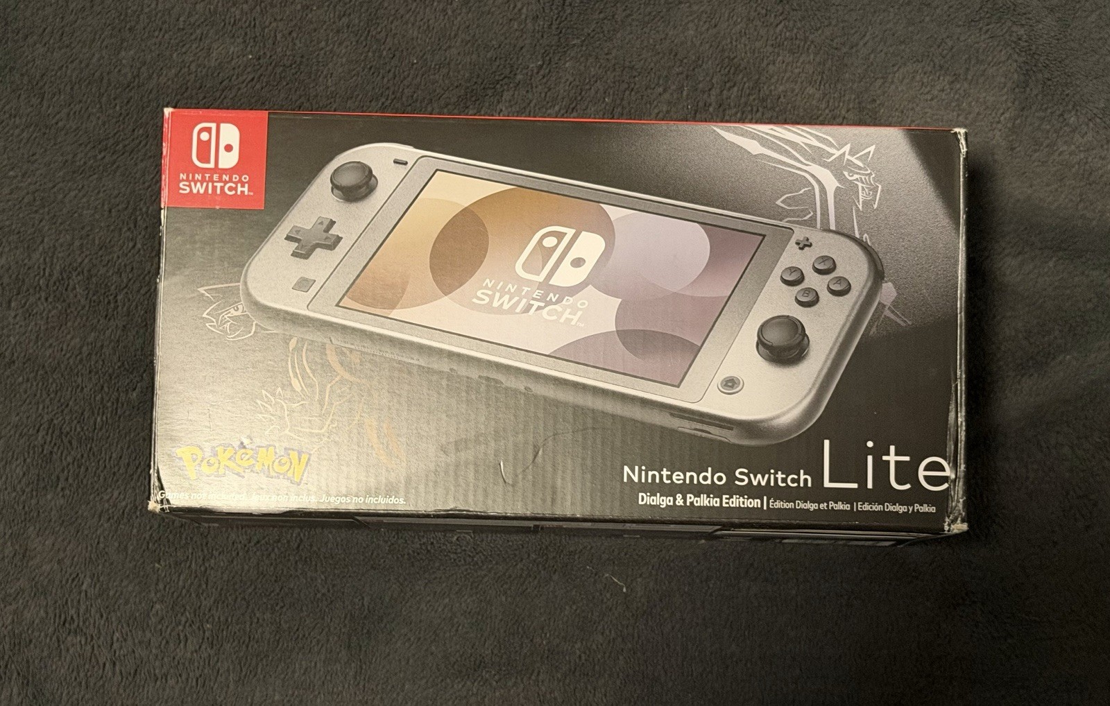Nintendo Switch Lite Pokemon Dialga and Palkia Box Console with Box