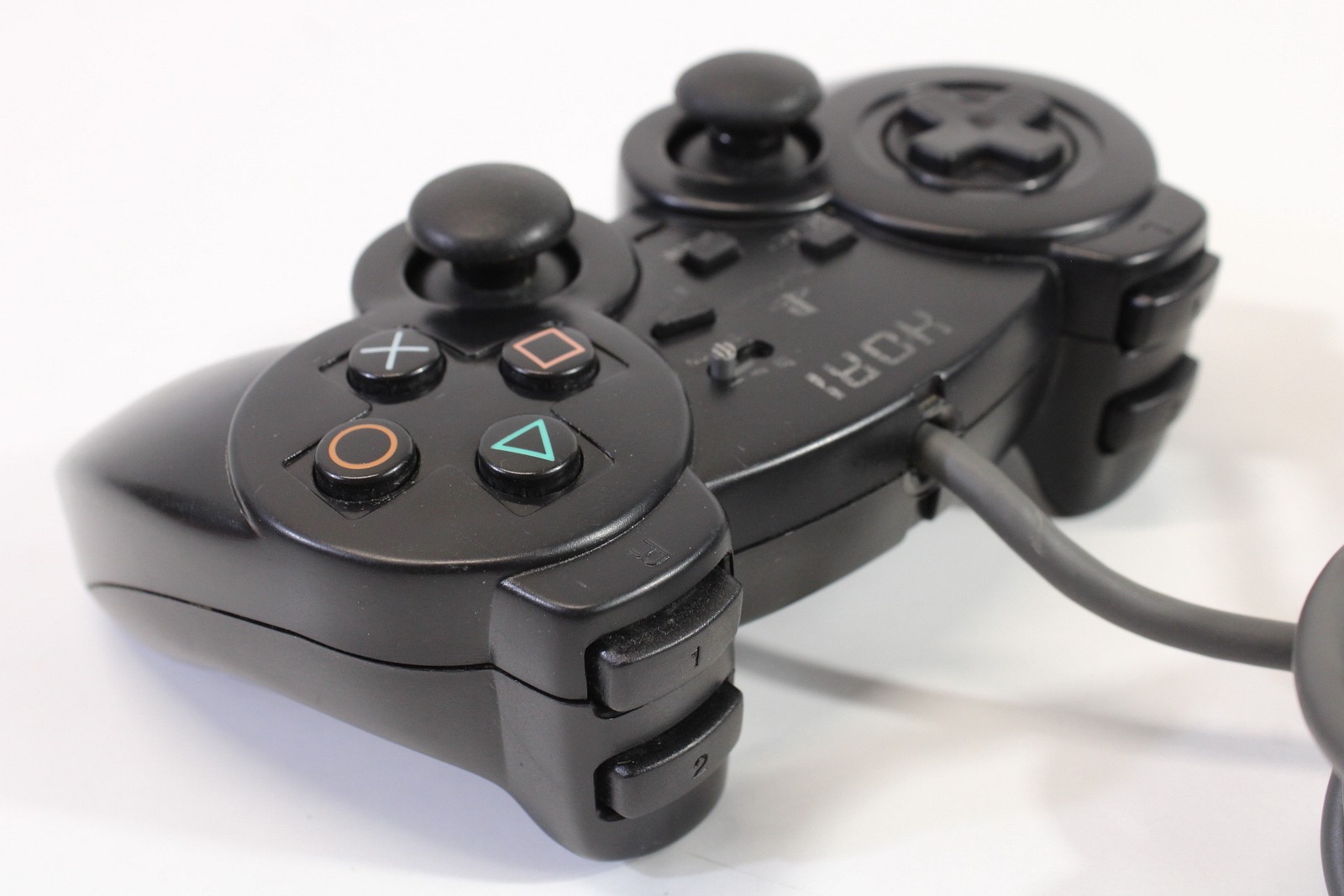 Hori Black Analog Sindou Pad Controller PlayStation 2 PS1 PS2 TESTED WORKS 431