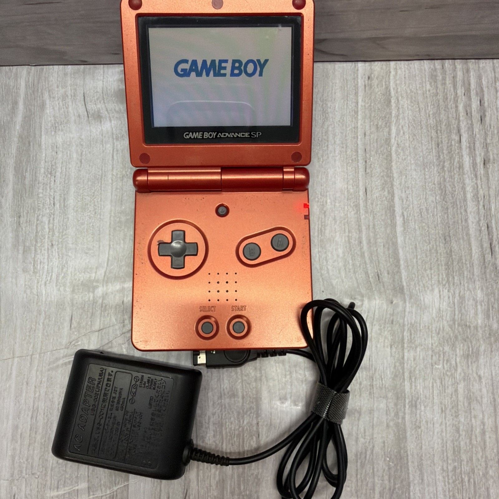 Nintendo Gameboy Advance SP Handheld Flame Red And GT Championship Racing Game