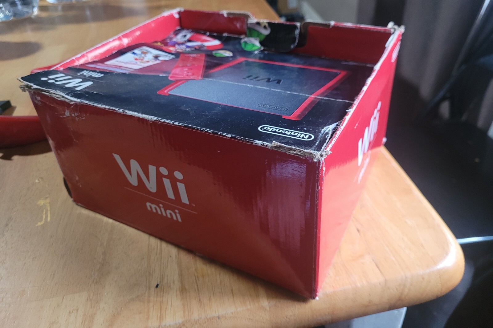 Nintendo Wii Mini Complete Set w/ Mario Kart Wii & Red MotionPlus Control TESTED