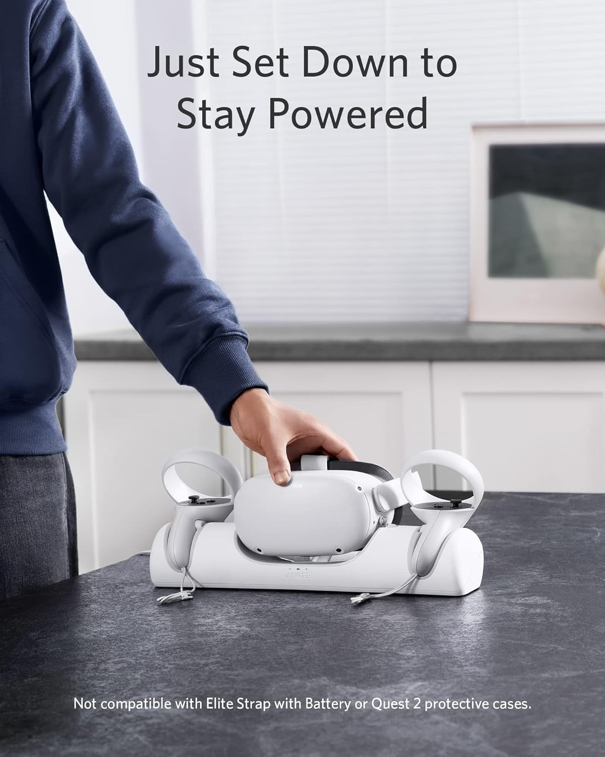 Anker Charging Dock for Meta Quest 2 – White – Accessory
