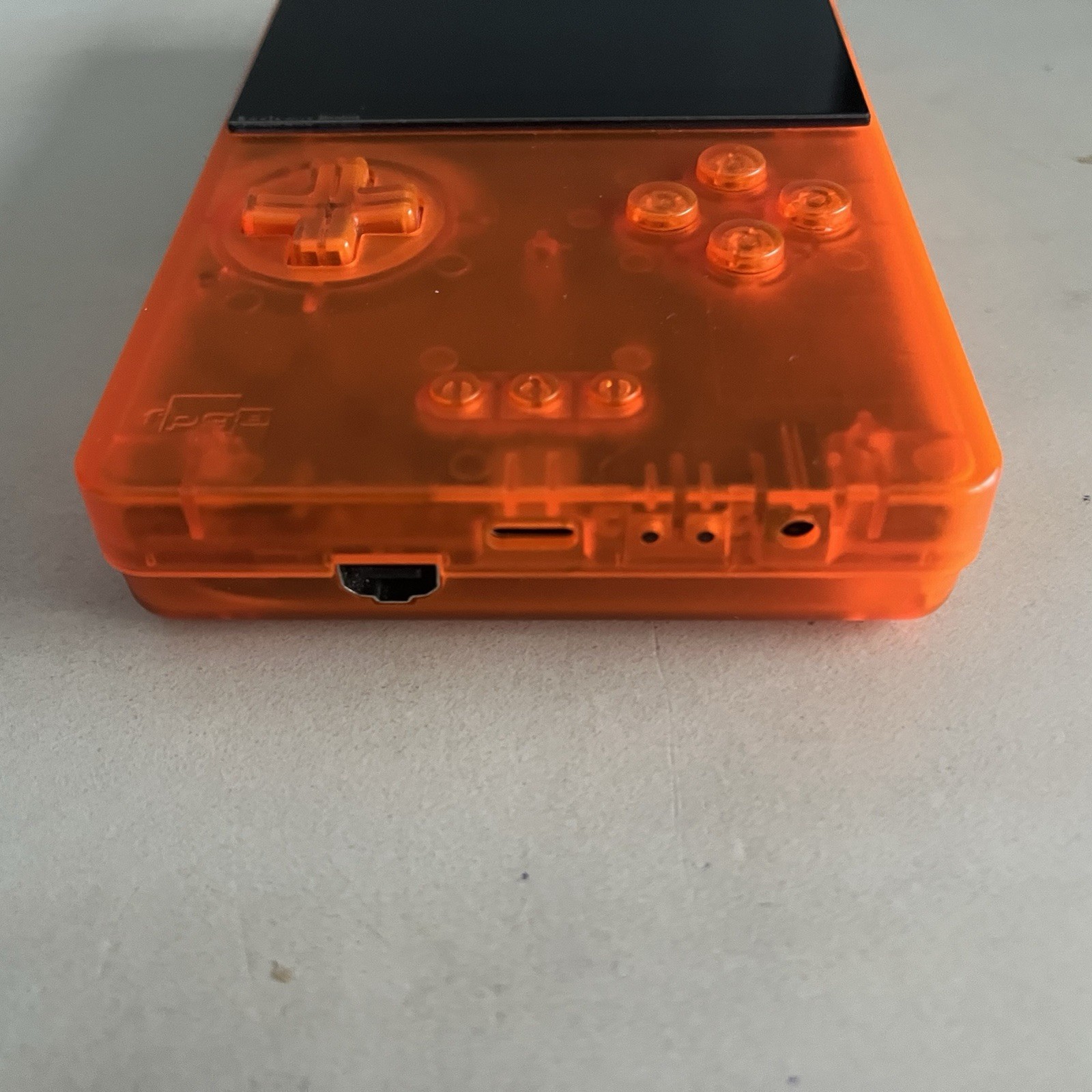 Analogue Pocket Transparent Orange Handheld System W/ 128gb SD Card (Scratched)
