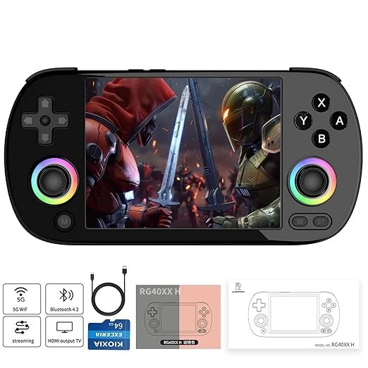 Retro Handheld Game Console 4 Inch IPS Screen 64GB 5000+ Games WiFi Bluetooth