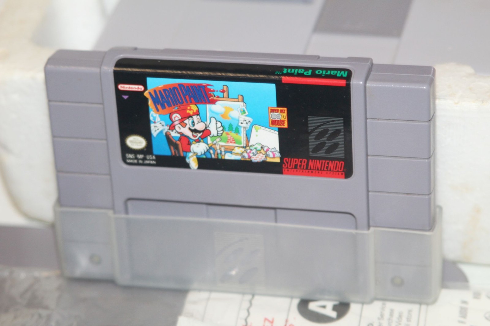 SNES Super Nintendo Set Mario Paint Complete CIB Box w/ Matching Serial Numbers