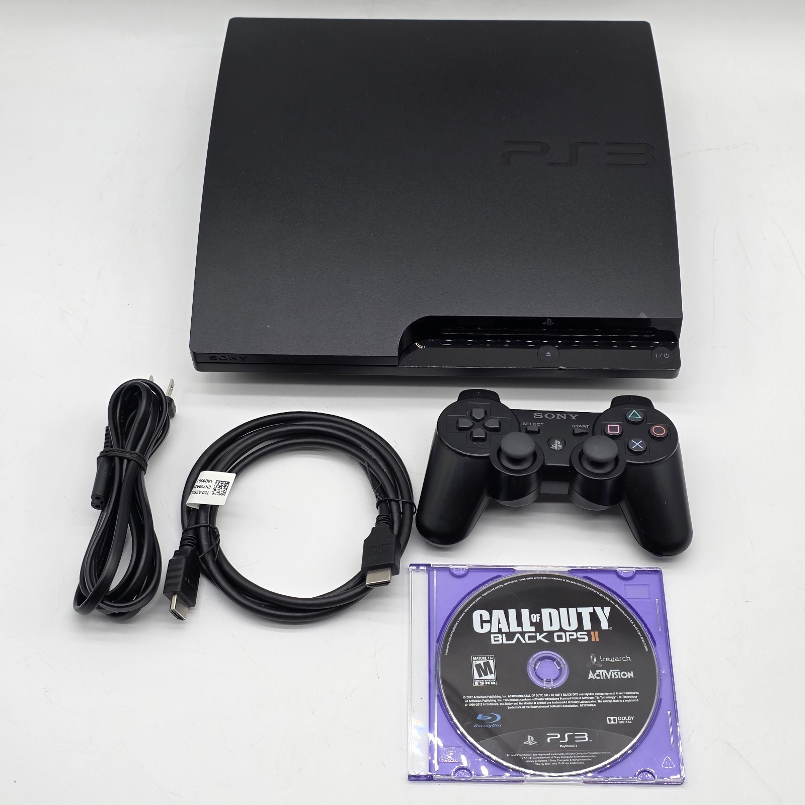 Sony PlayStation 3 PS3 Slim Console 160GB (3001A) w/Controller & Cables Working!
