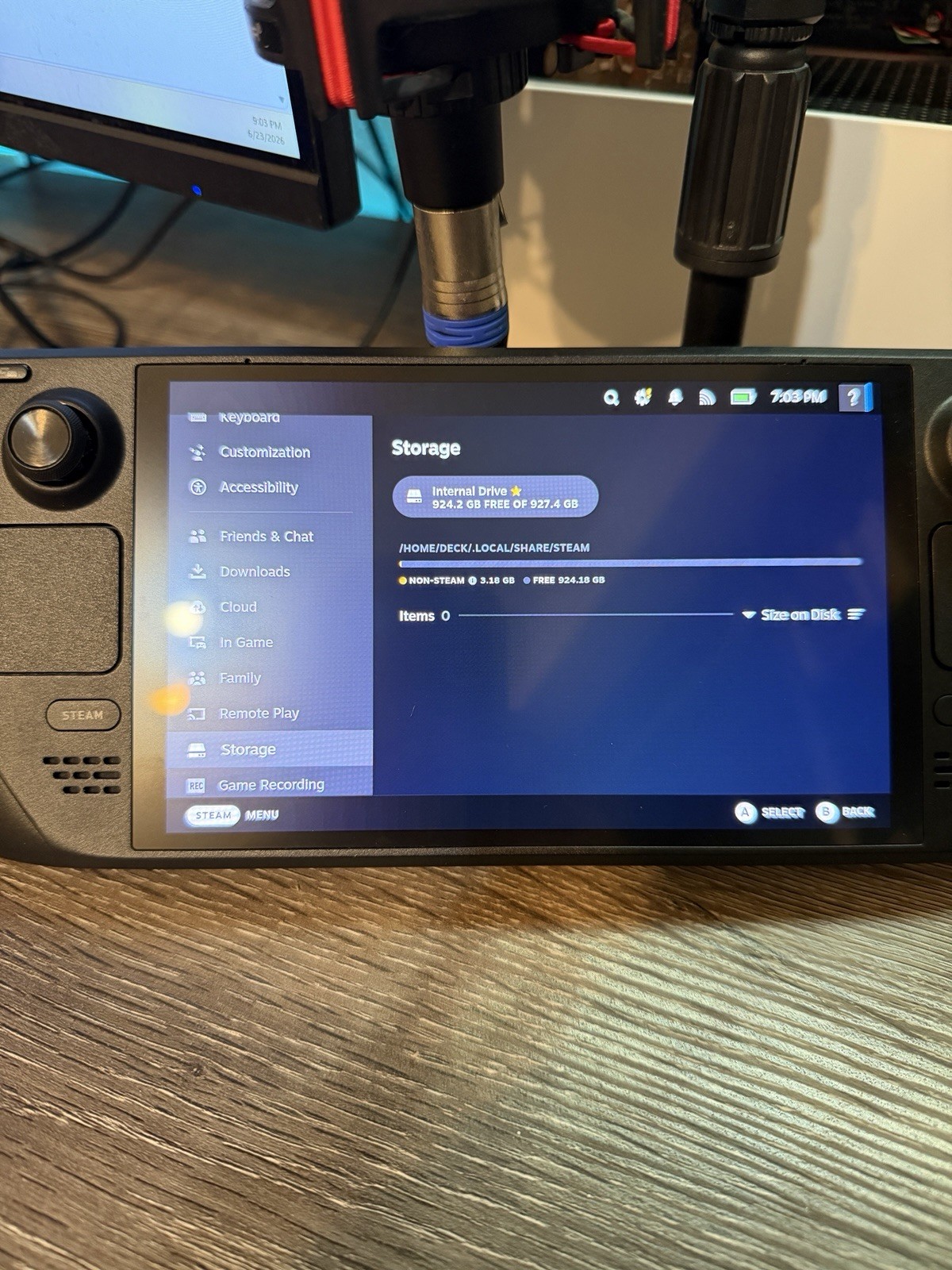 Valve Steam Deck – OLED 1TB Black Handheld Console. Excellent Condition.