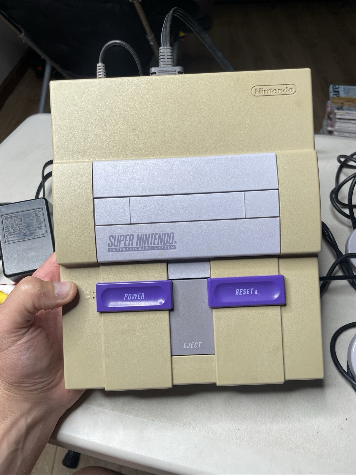 Super Nintendo SNES Console Bundle – Tested – Two Controllers