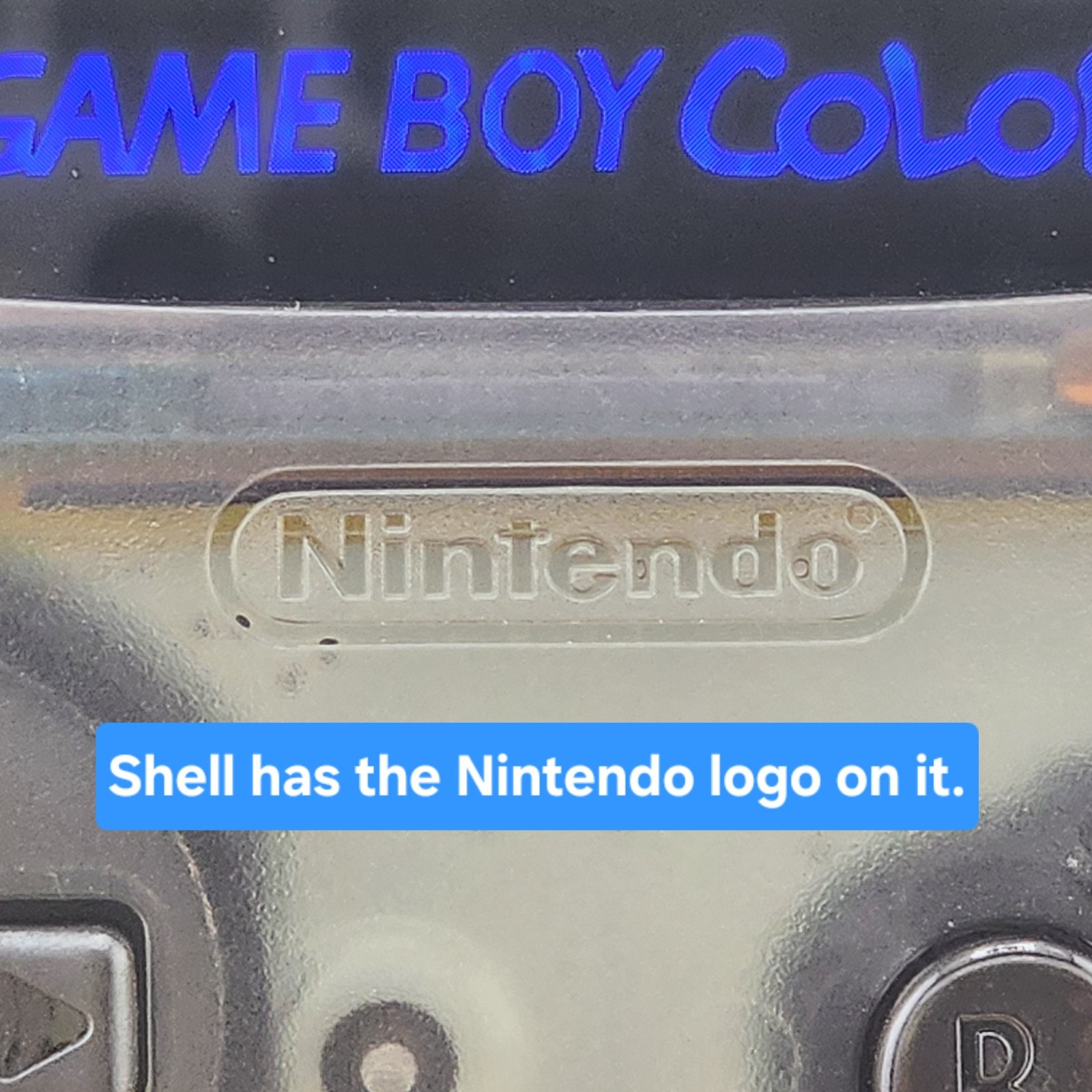Gameboy Color, OLED Touch Screen, Clear Black Shell Game Boy GBC, Power LED Swap