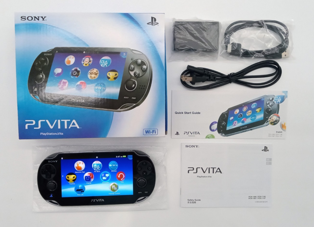 Excellent Condition Sony PS Vita 1000 PCH-1000 OLED 64GB SD Card CIB With Box