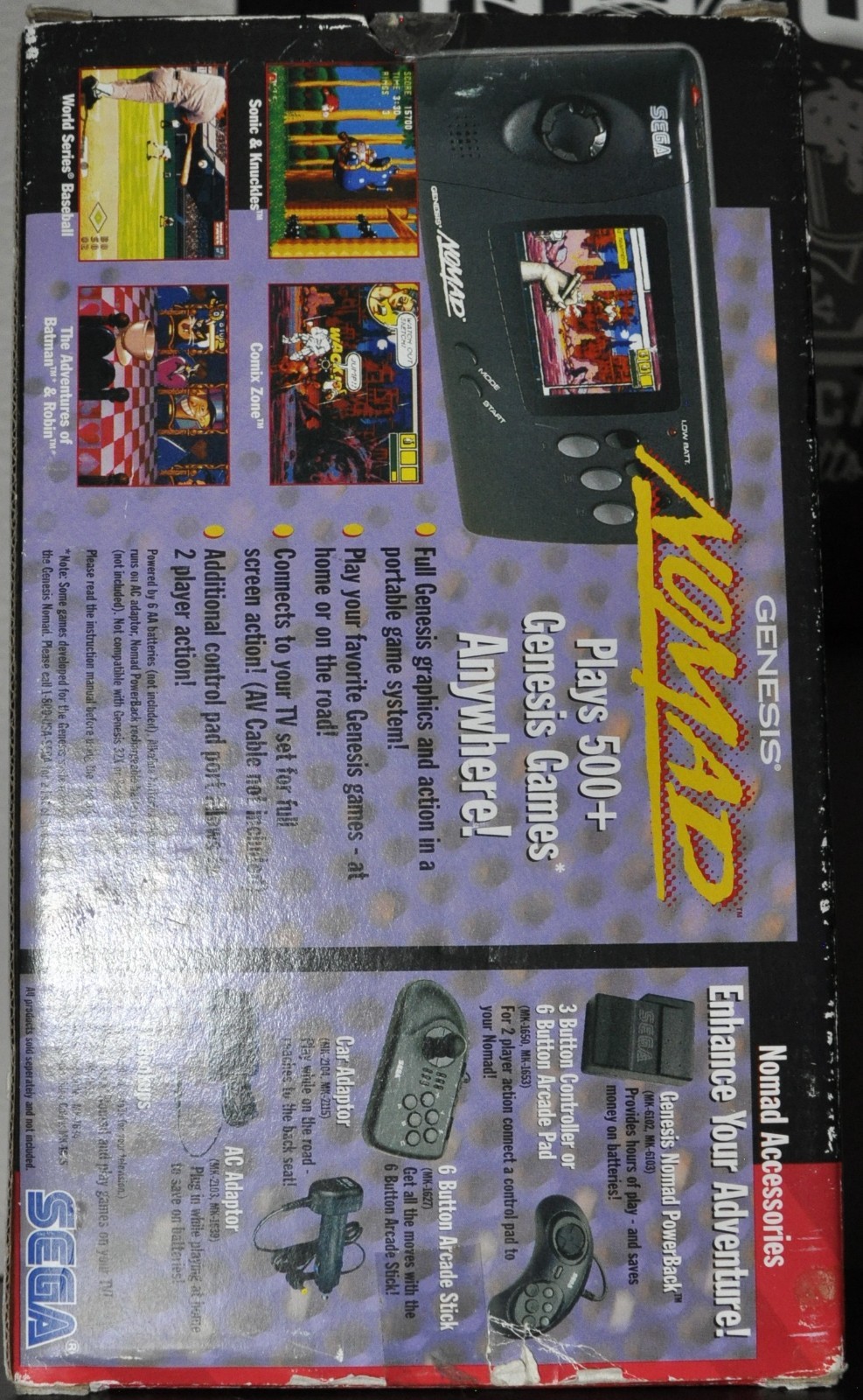Sega Nomad System (Genesis) [CIB] – Boxed, w/ Battery Pack & Manual, Worn Box