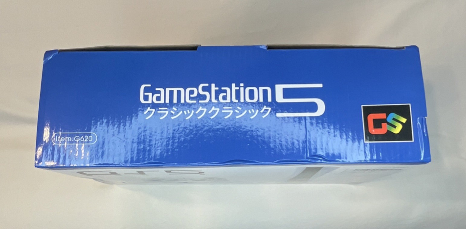 GS GameStation 5 Plug & Play Console, 620 Games, Two Players, White/Black