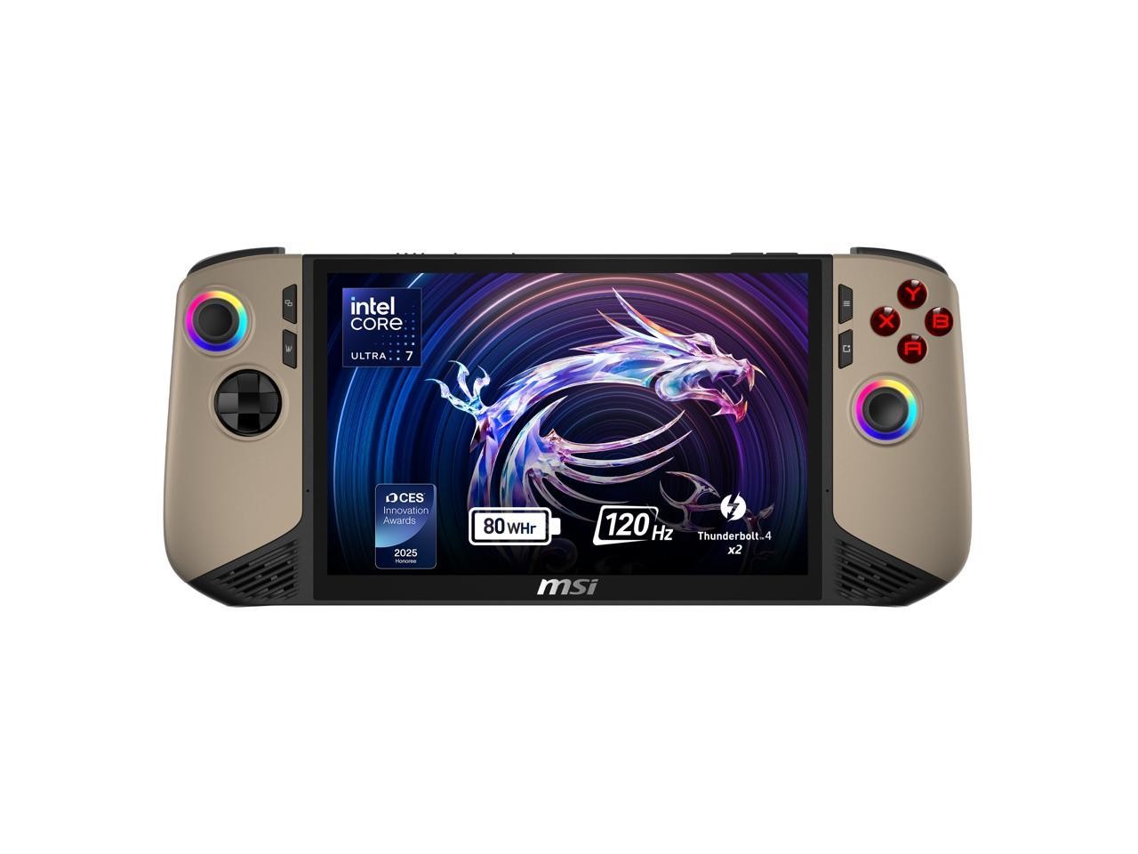 MSI Claw8AI+A2VM001US 120Hz Touchscreen Gaming Handheld