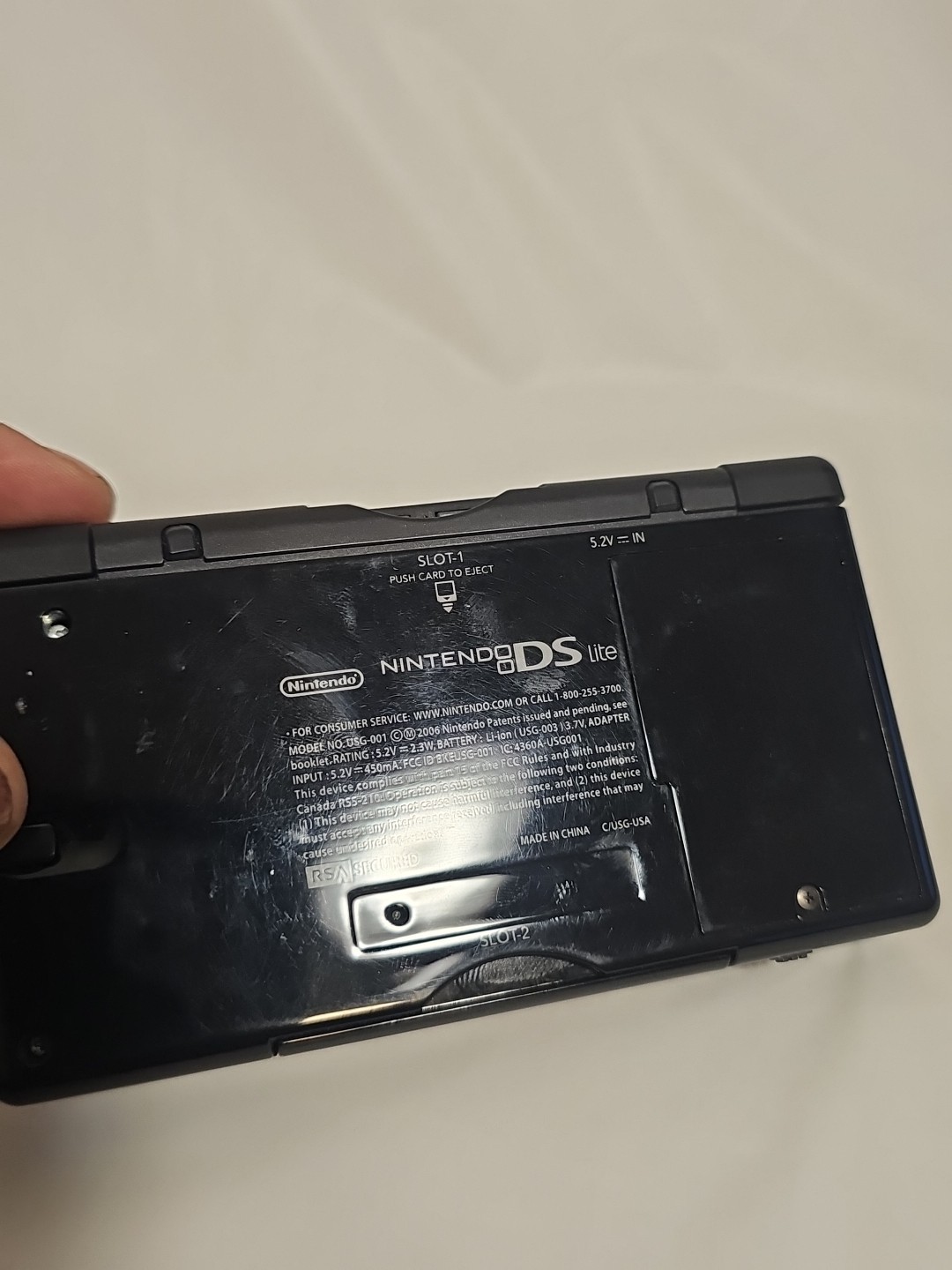 Nintendo DS Lite Handheld System – Onyx Black (For Parts)