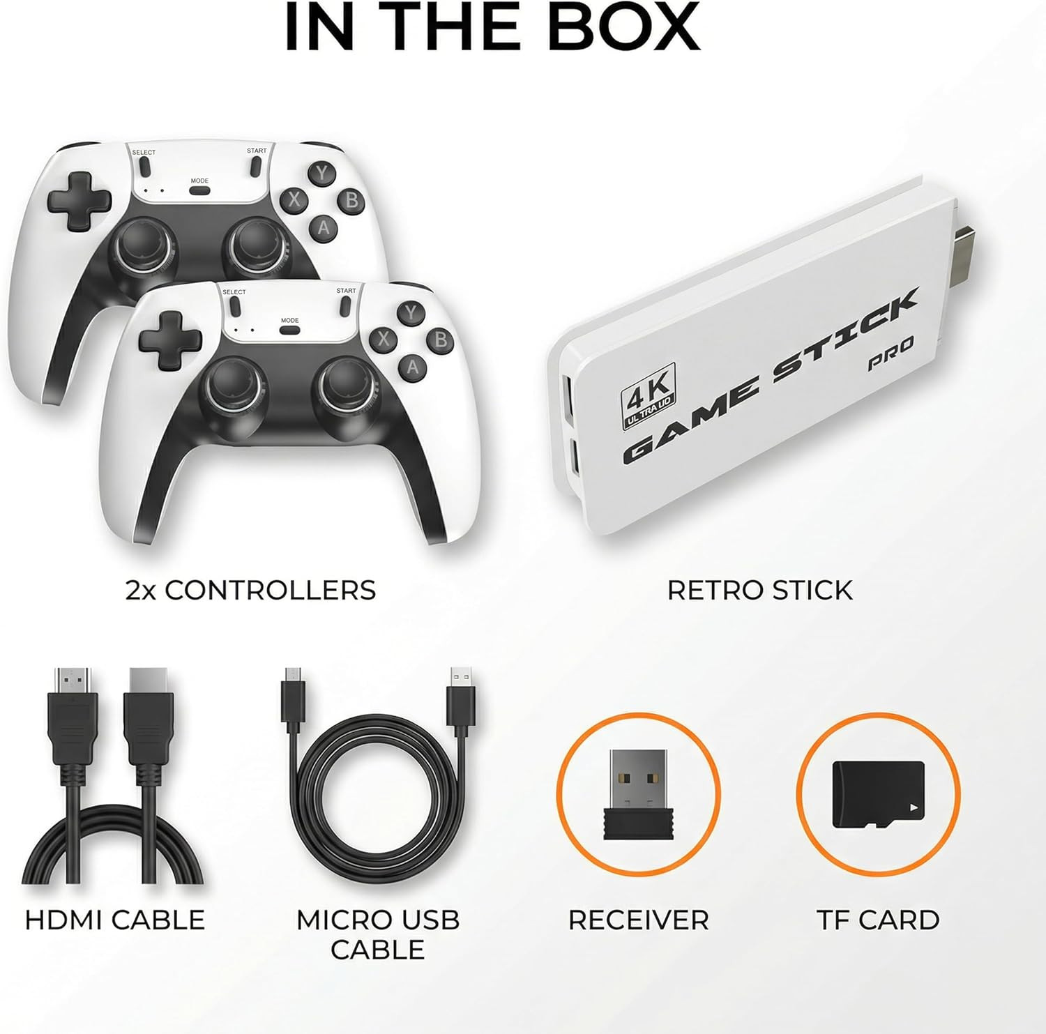 Retro Gaming Console – Plug&Play Classic Video Game Emulators Stick with Built-I