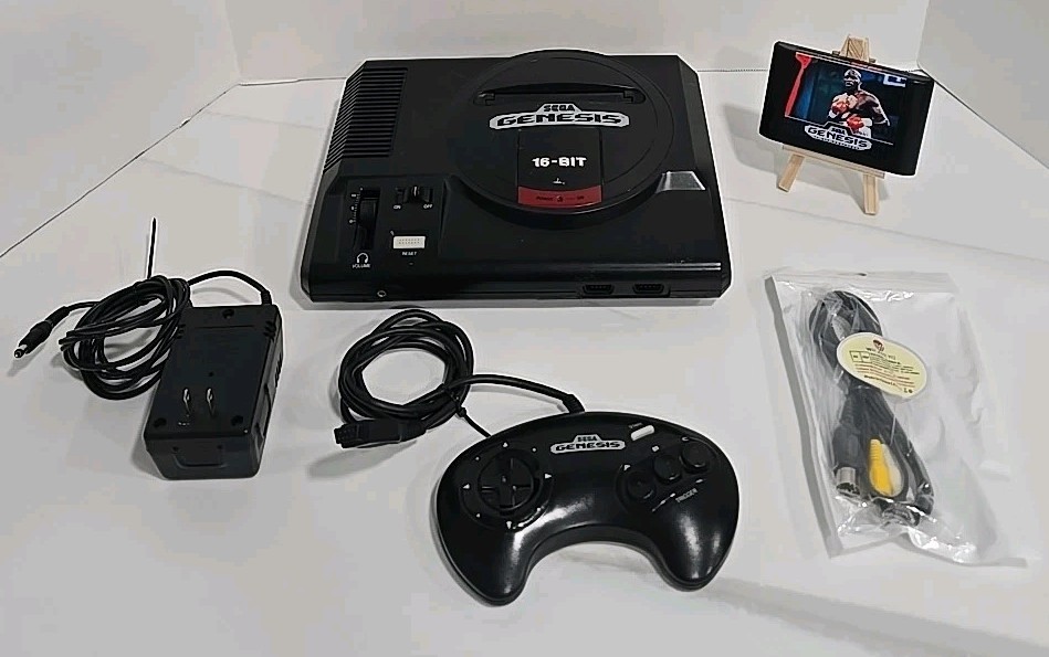 Original Sega Genesis Console Model 1601 w/ 1 Controller & Buster Douglas TESTED
