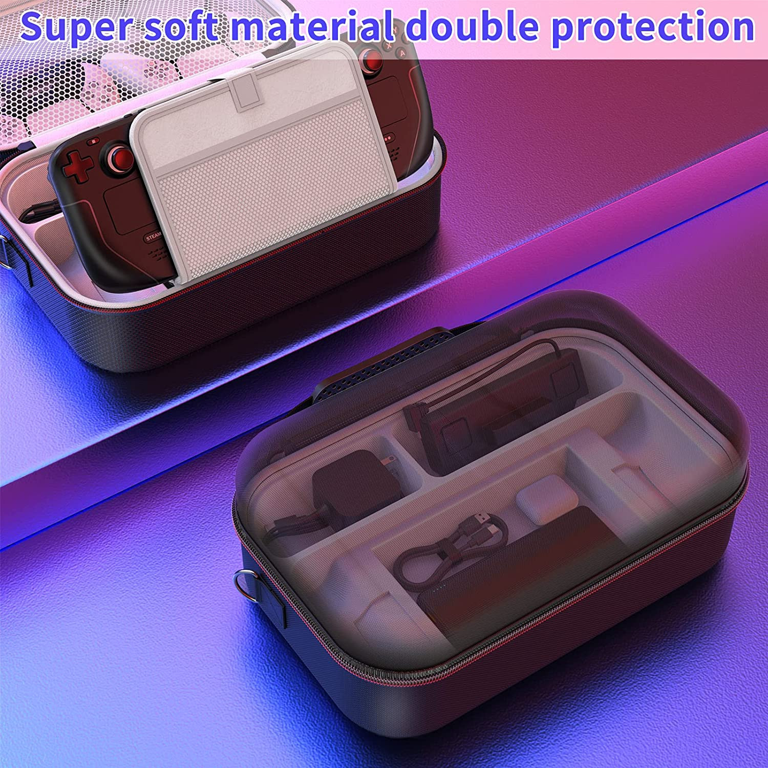 Steam Deck Case, 2024 Upgrade Steam Deck Carrying Case, Large Capacity Storage,