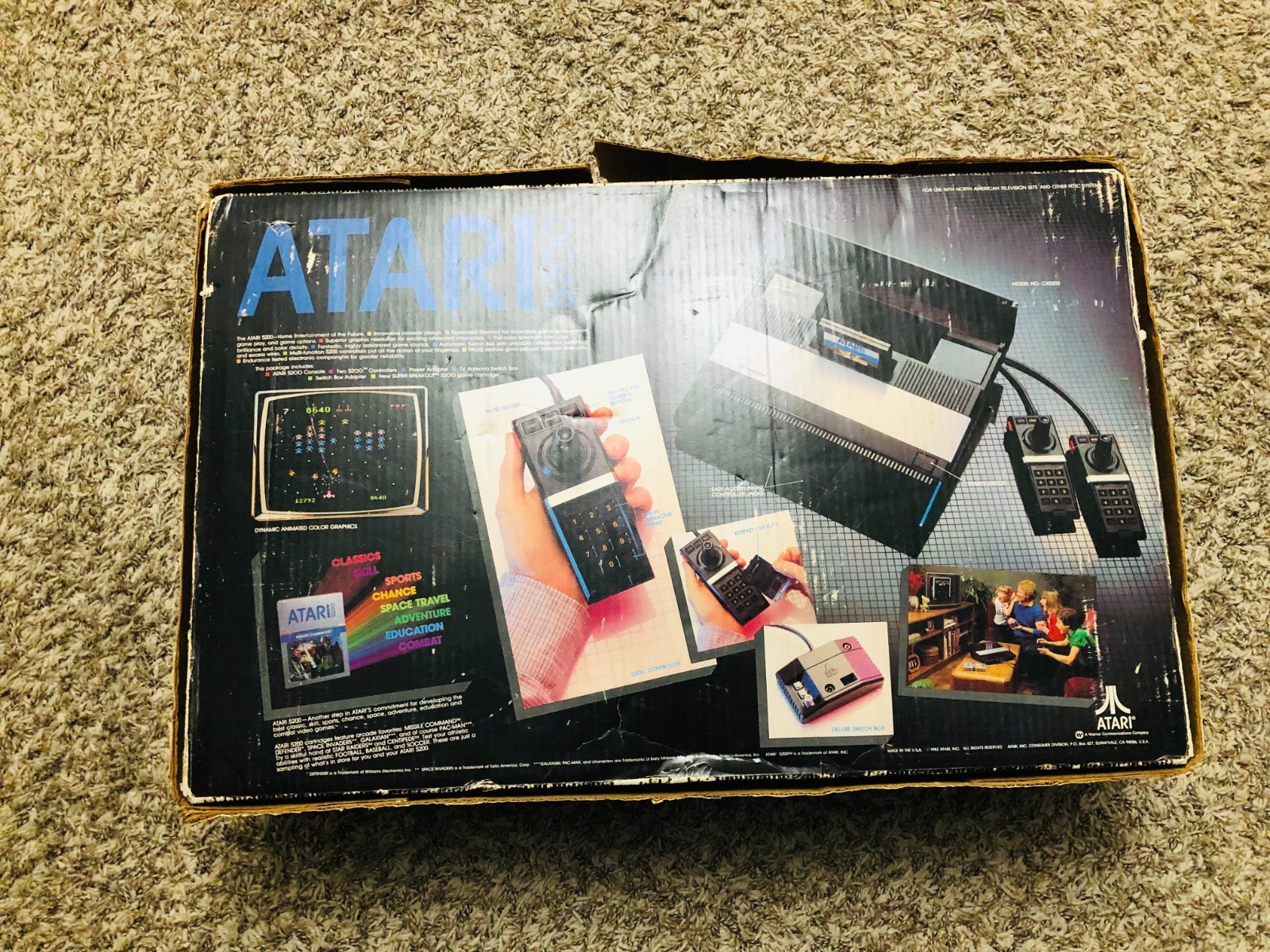 Atari 5200 4 ports Complete CIB W/ 2 Reconditioned Controllers Fully Tested